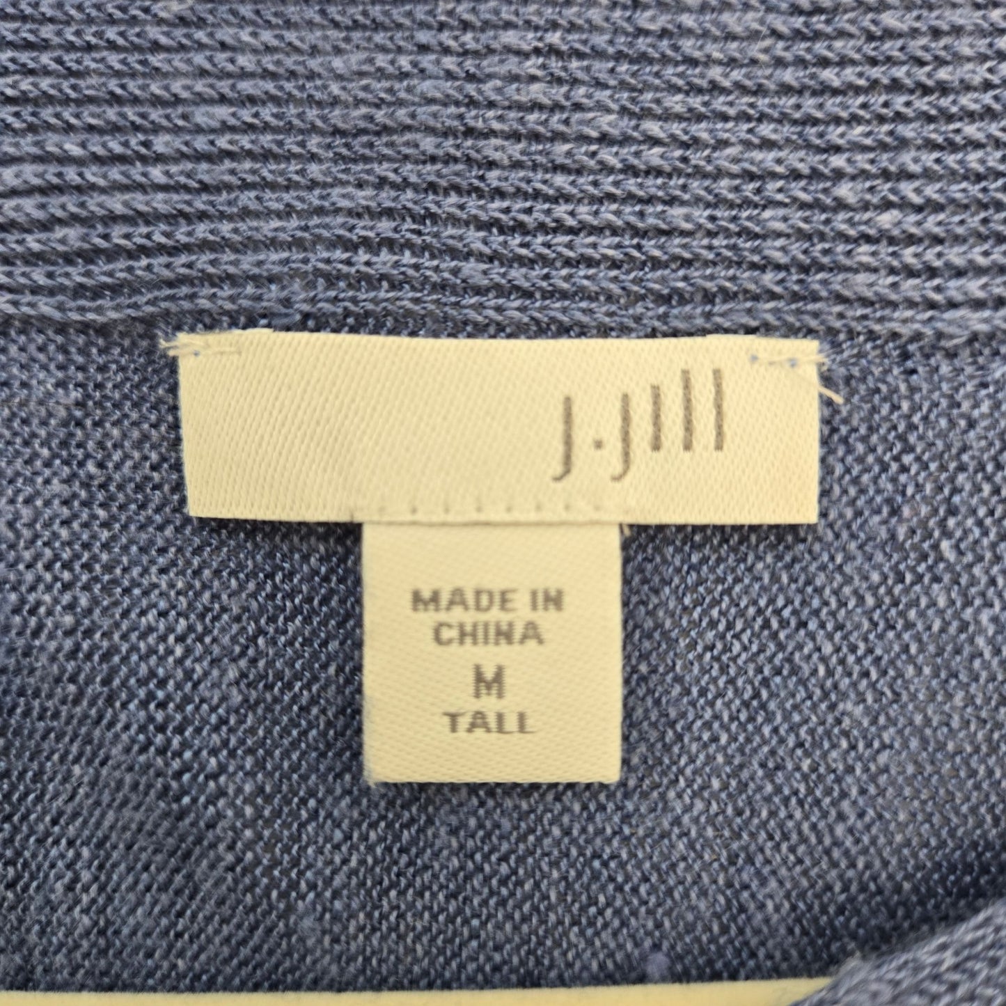 J. Jill Linen Blend Elbow Sleeve Crewneck Lightweight Sweater Size Medium TALL