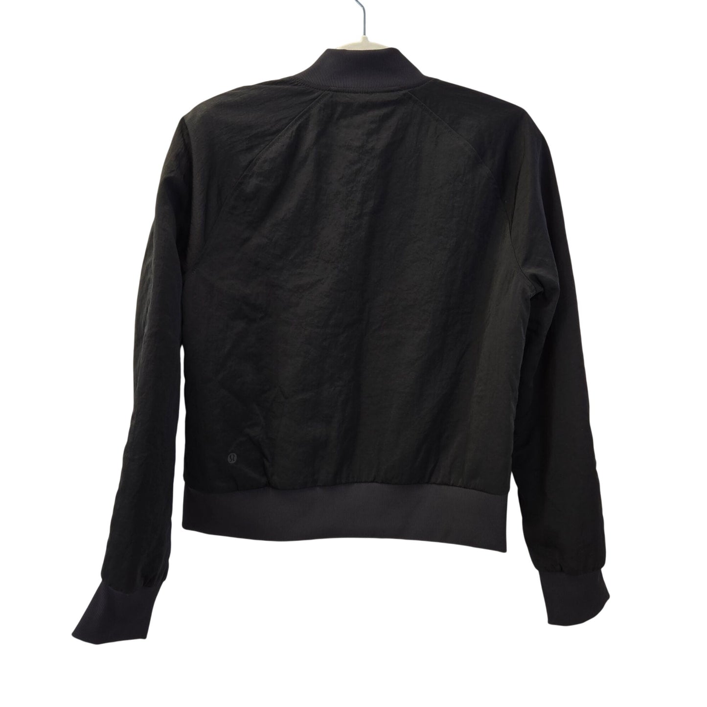 Lululemon Non-Stop Reversible Bomber Jacket Raw Linen in Black Size 8