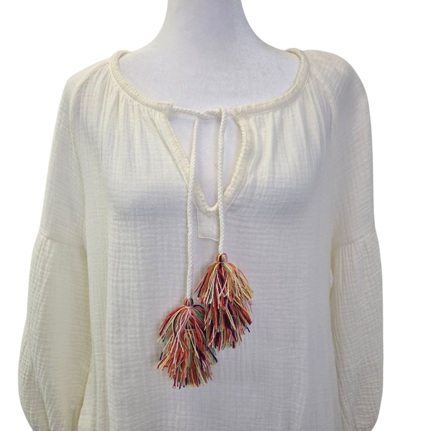 NWT Anthropologie Sundays Gauzy Tunic/Dress w/Tassel Detail Size 3/Large