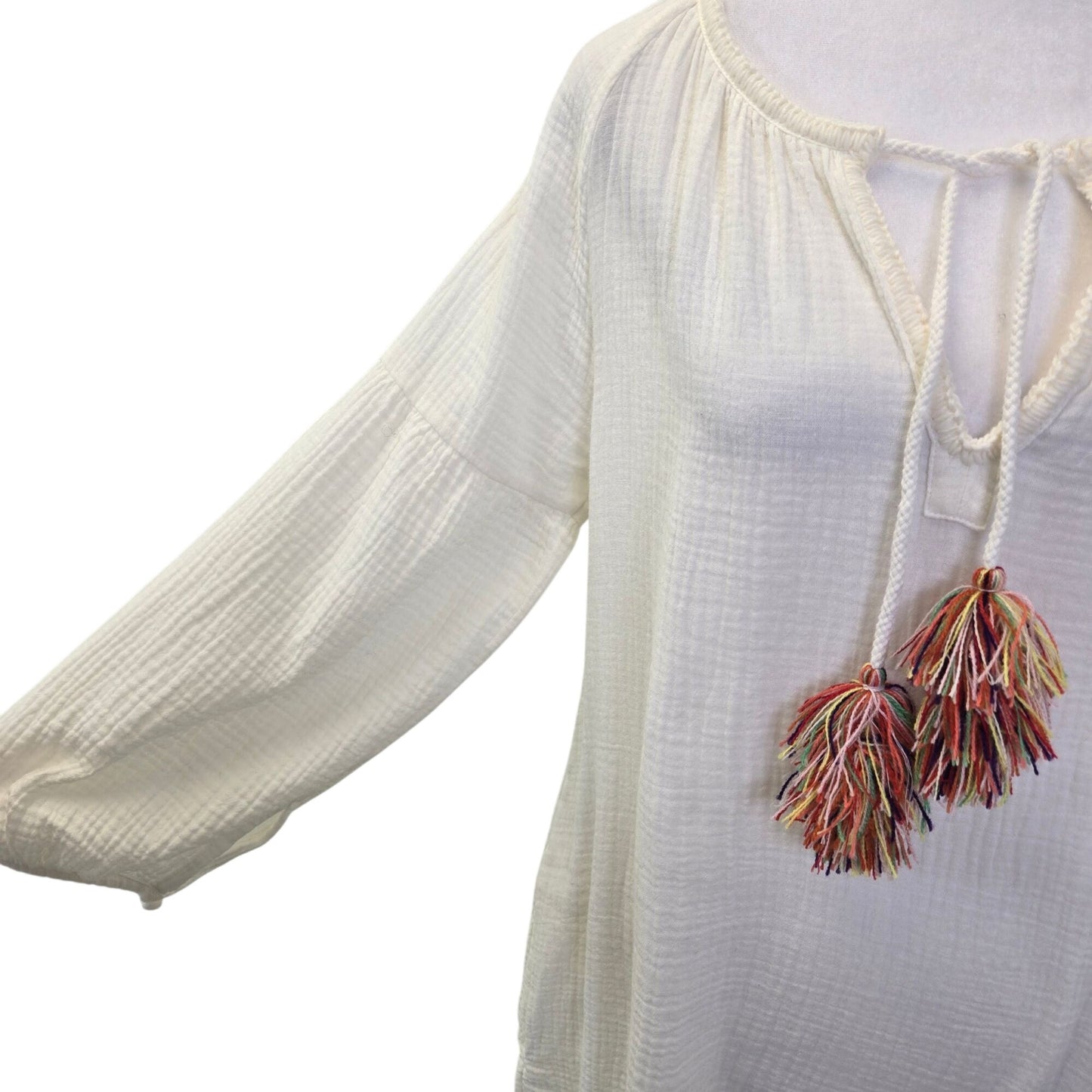 NWT Anthropologie Sundays Gauzy Tunic/Dress w/Tassel Detail Size 3/Large