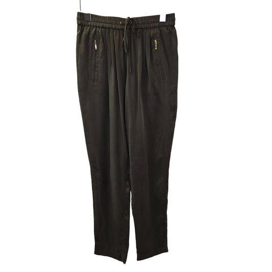 Paige 100% Silk Olive Green Casual Pants Size Small