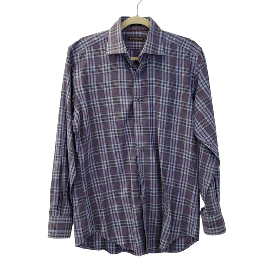 Peter Millar Plaid Button Down Shirt Size Medium