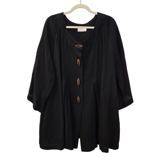 Soft Surroundings Linen Blend Tunic Swing Boho Top Size 3XL (est)