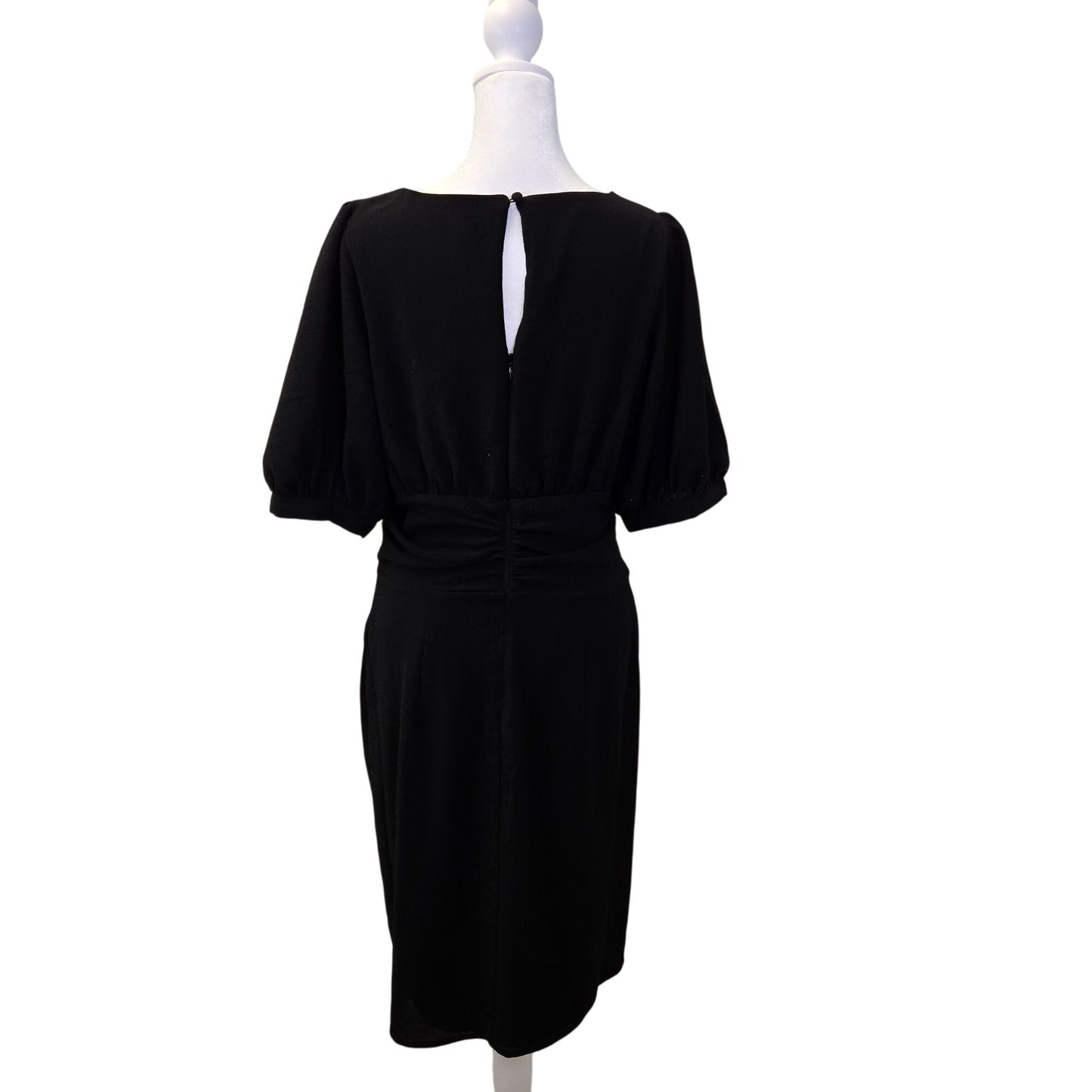 NWT Express Little Black Puff Sleeve Dress Size Medium