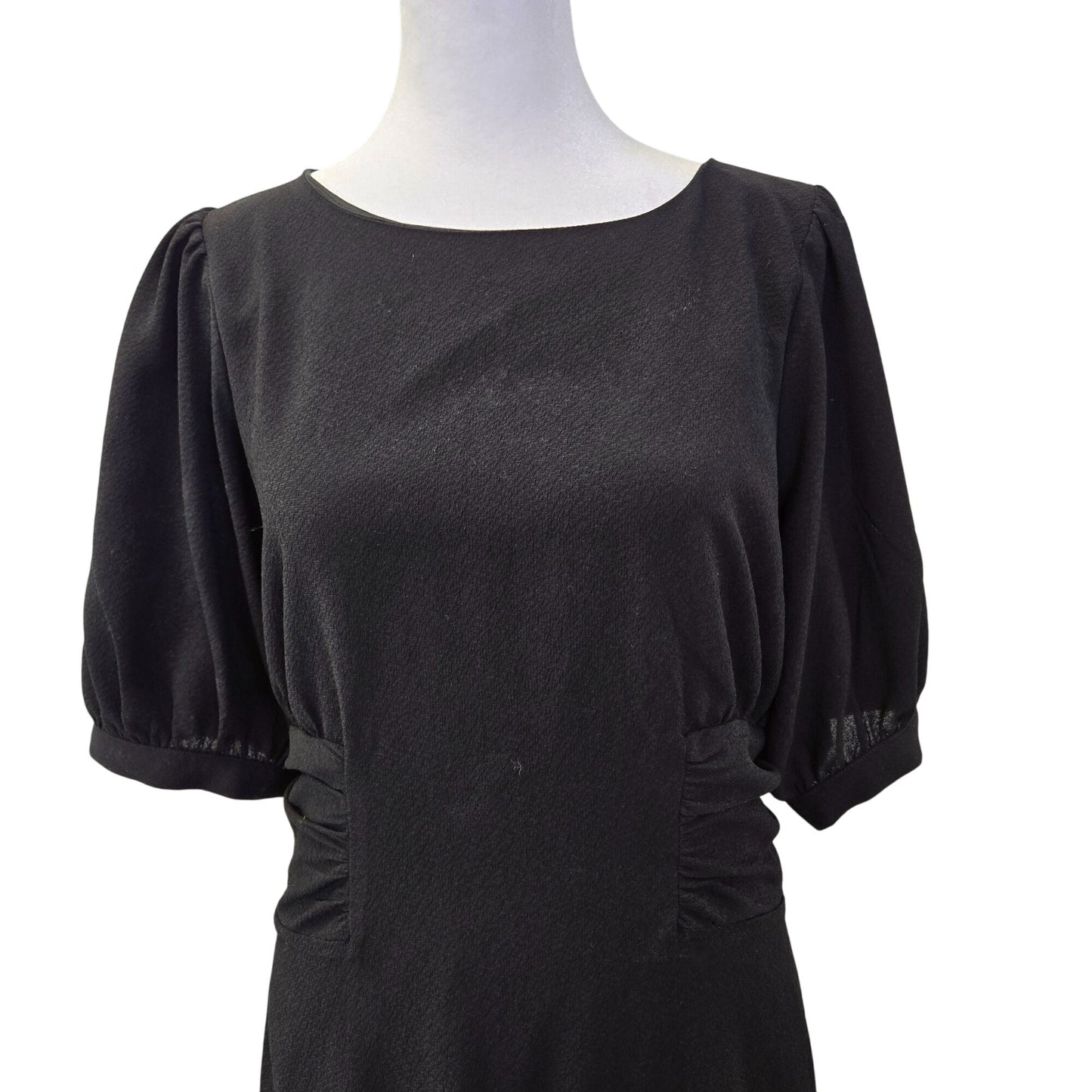 NWT Express Little Black Puff Sleeve Dress Size Medium