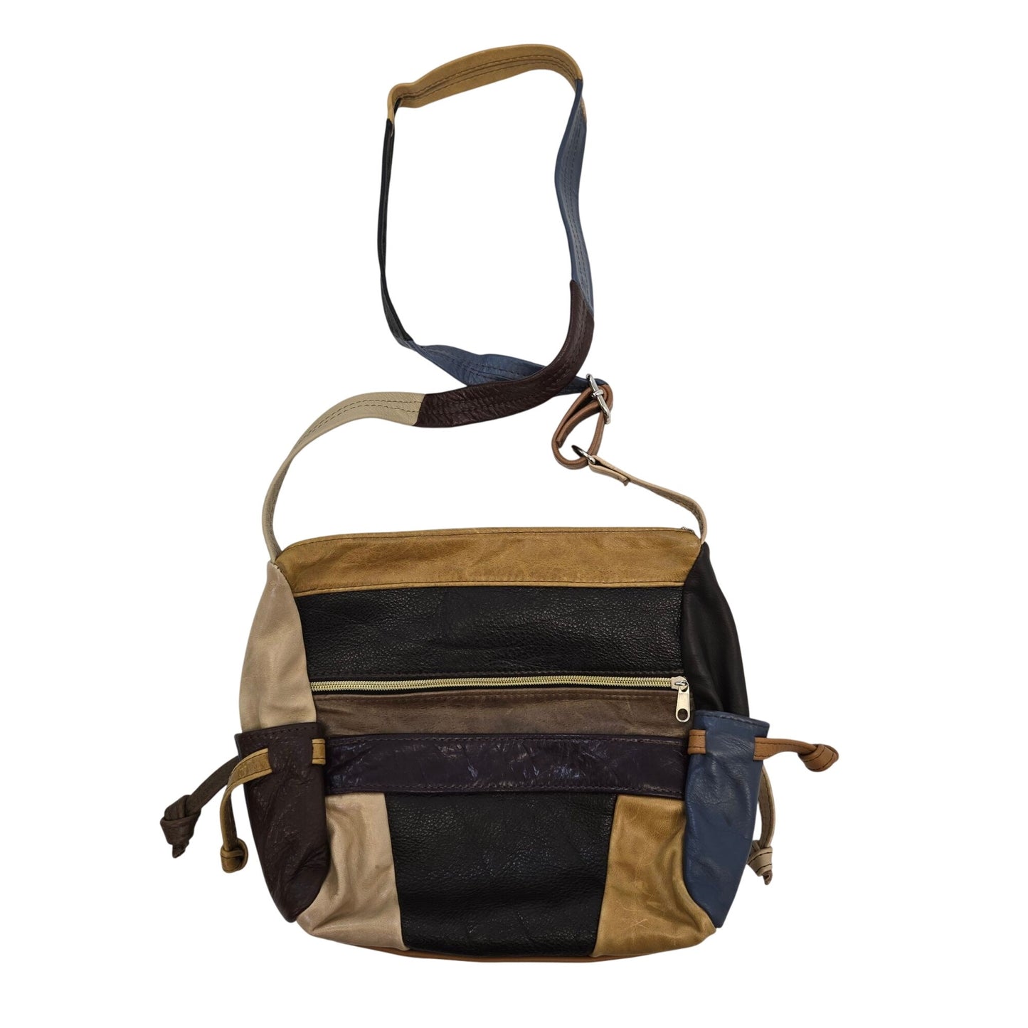 Unbranded Leather Patchwork Boho Crossbody Bag