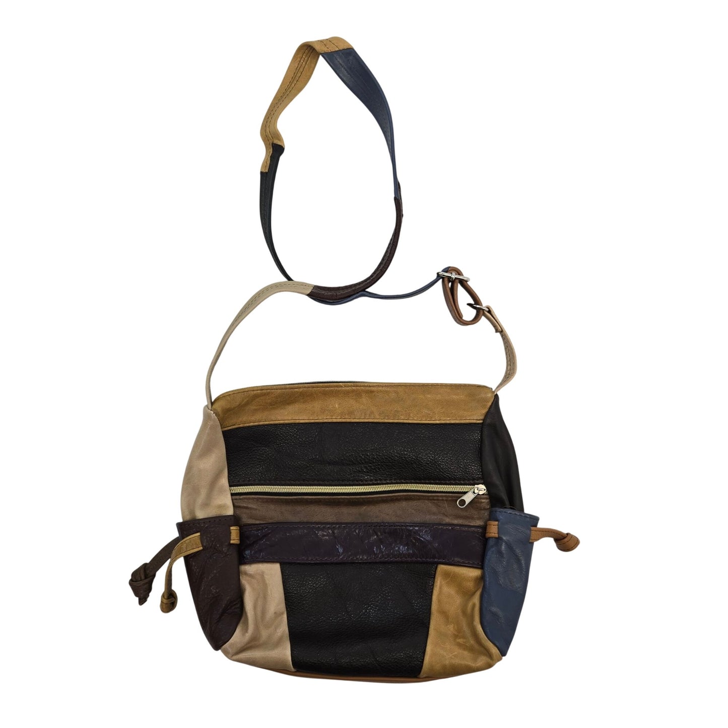 Unbranded Leather Patchwork Boho Crossbody Bag