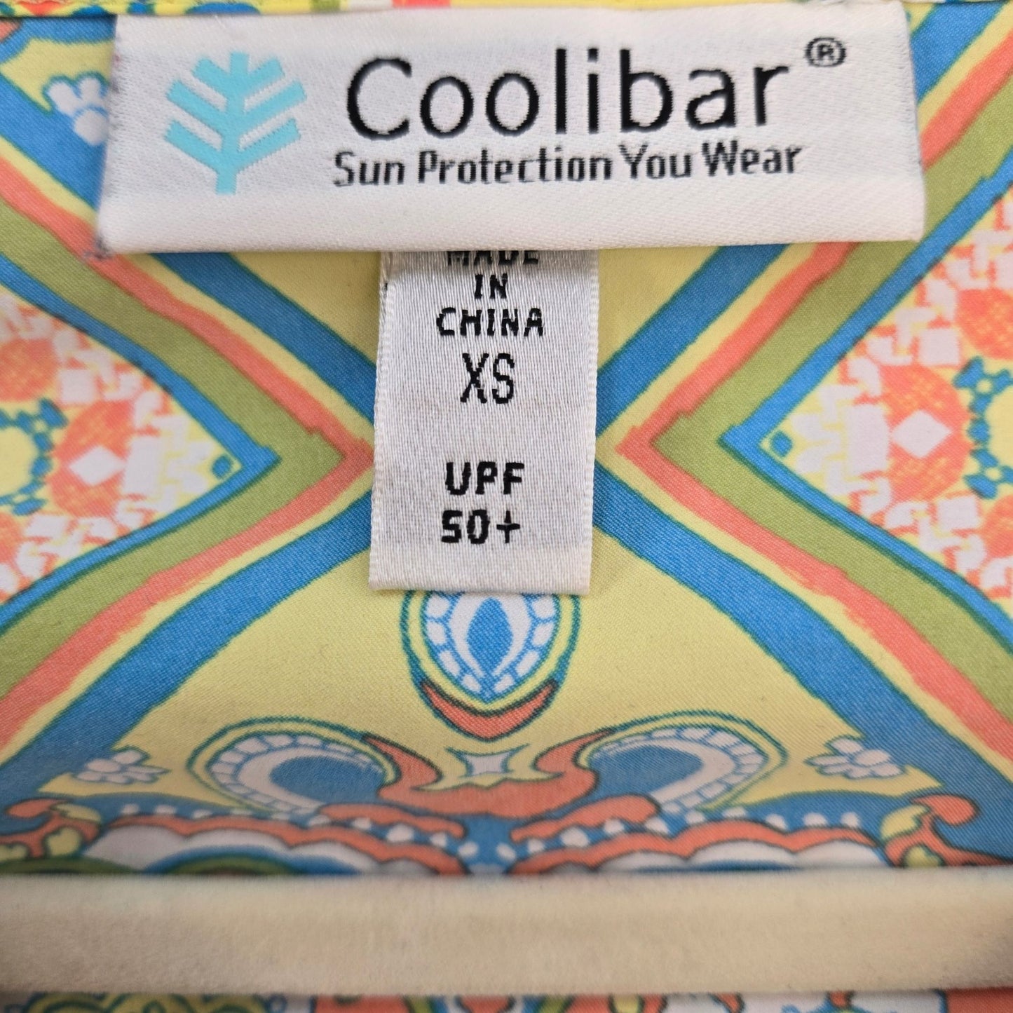 Coolibar Mixed Print Sun Protection Cover Up Swim Dress Size XS