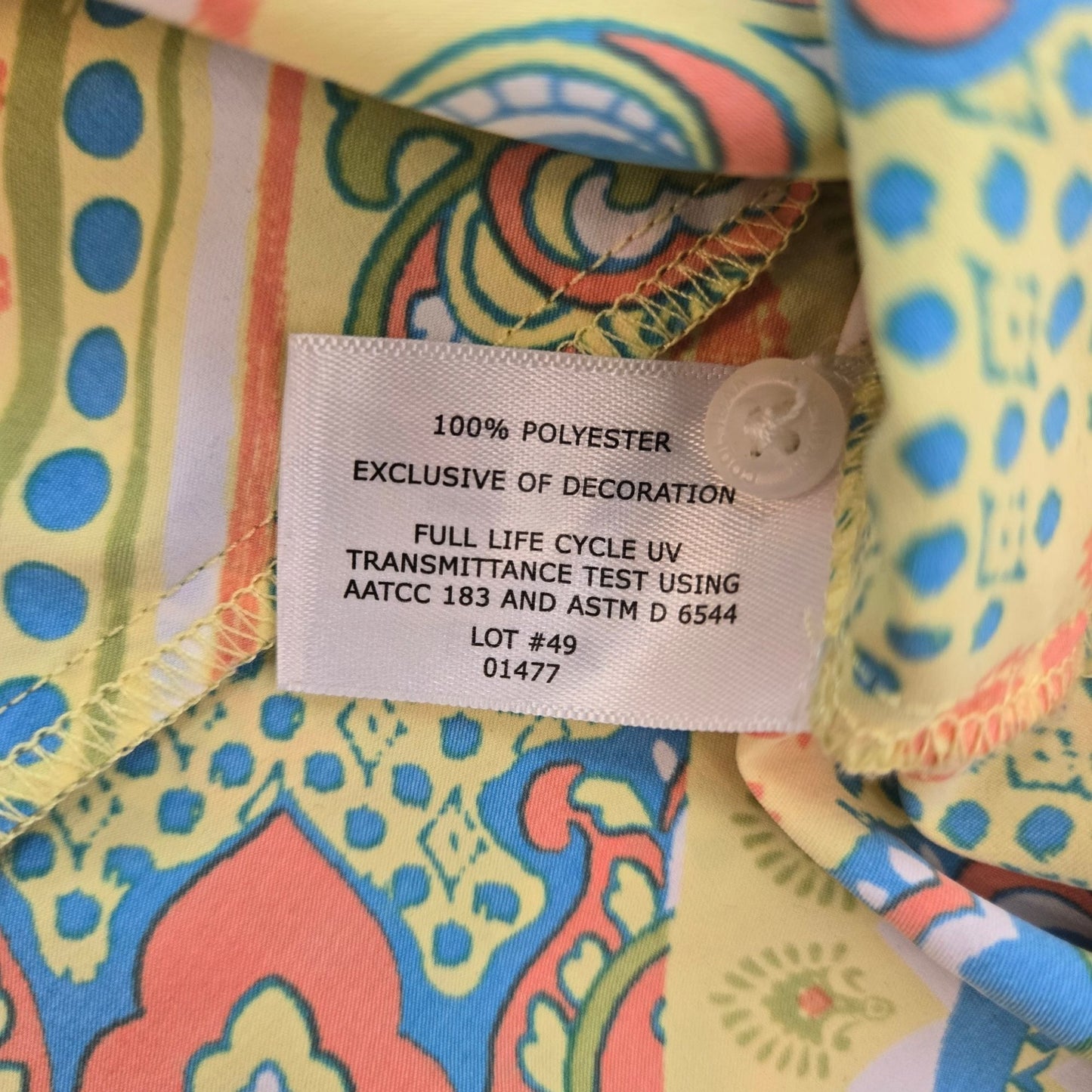 Coolibar Mixed Print Sun Protection Cover Up Swim Dress Size XS