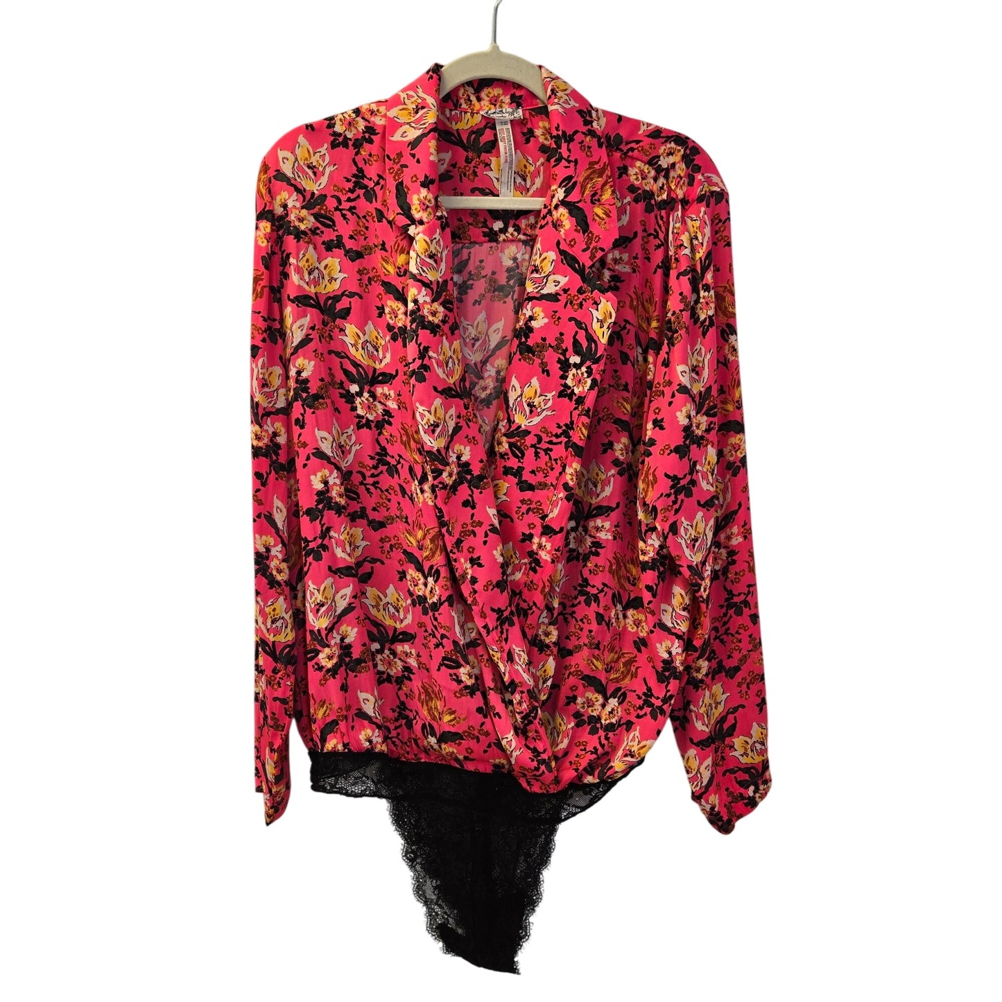 Intimately Free People Elsa Wrap Floral Bodysuit Size Medium