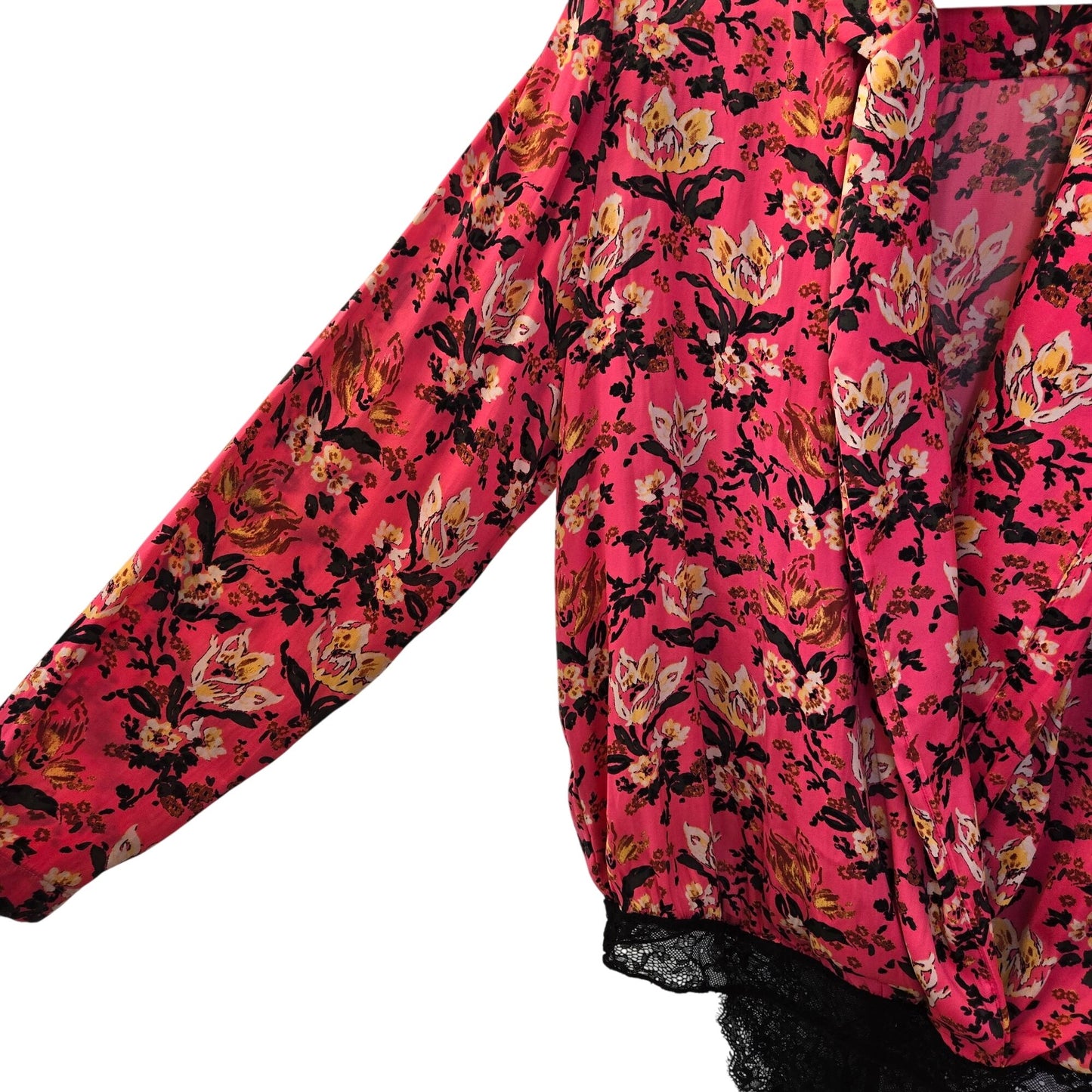 Intimately Free People Elsa Wrap Floral Bodysuit Size Medium