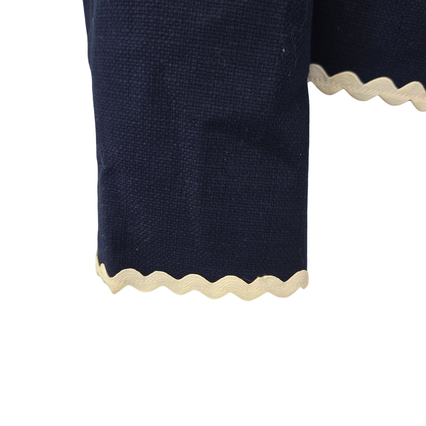 J. Crew Suiting Cotton Rickrack Trim Blazer Jacket Size 12
