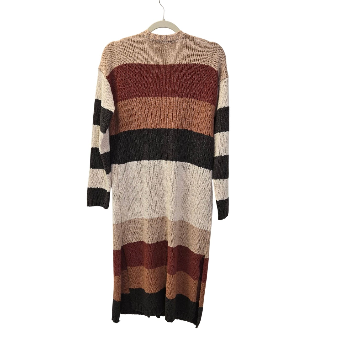 Saltwater Luxe Cotton Blend Color Block Longline Cardigan Sweater Size Medium
