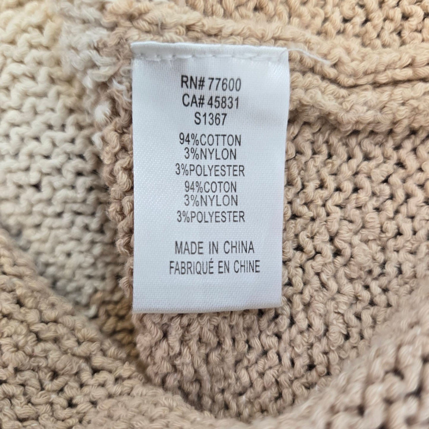 Saltwater Luxe Cotton Blend Color Block Longline Cardigan Sweater Size Medium