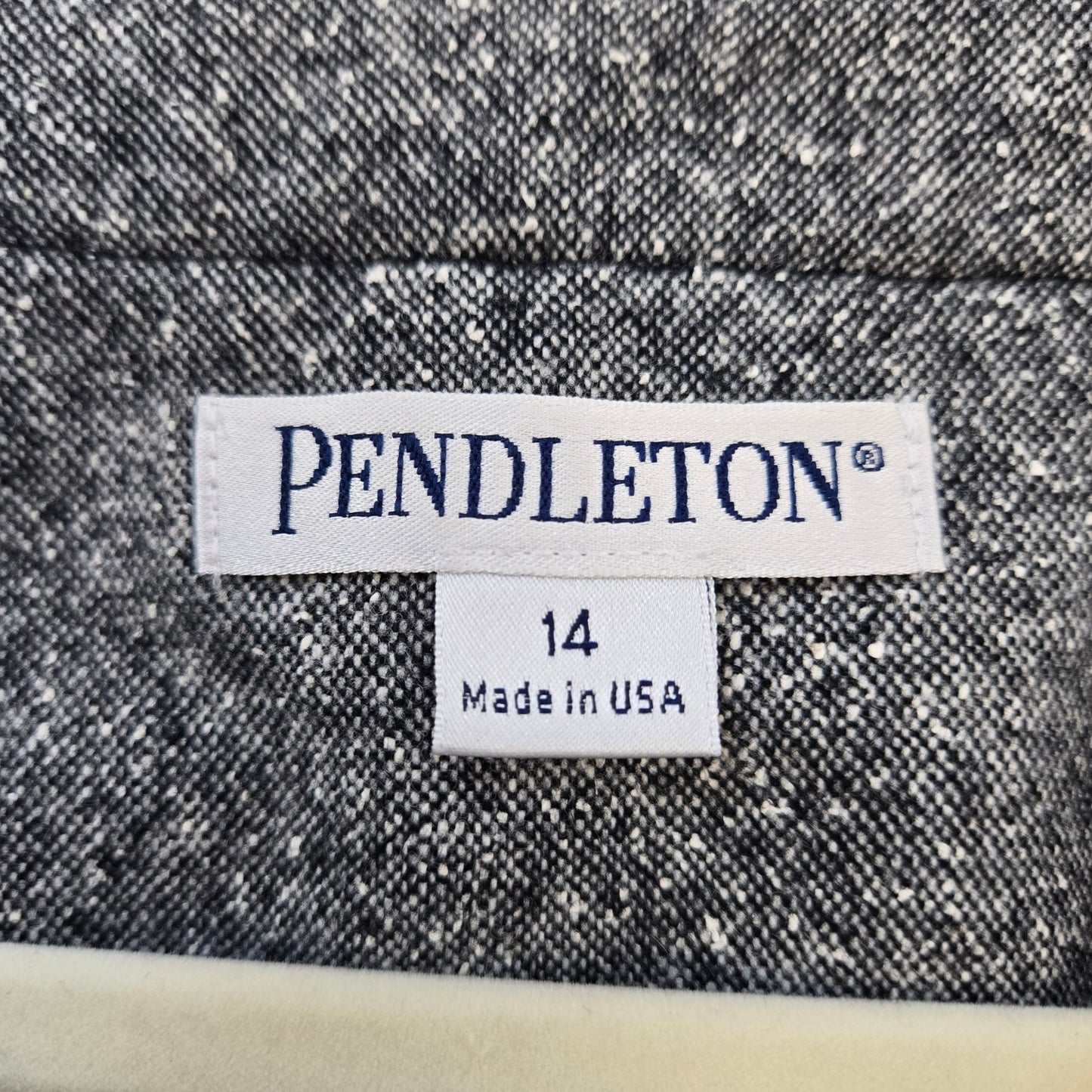 Pendleton Wool & Silk Blend Speckled Print Blazer Jacket Size 14