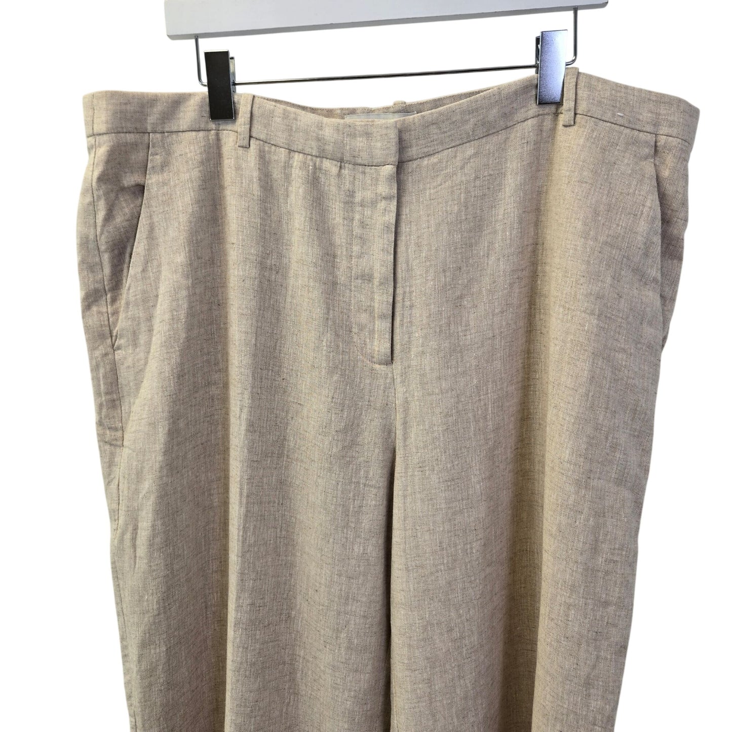 Abercrombie & Fitch Linen Blend Tailored Wide Leg Pants Size 34