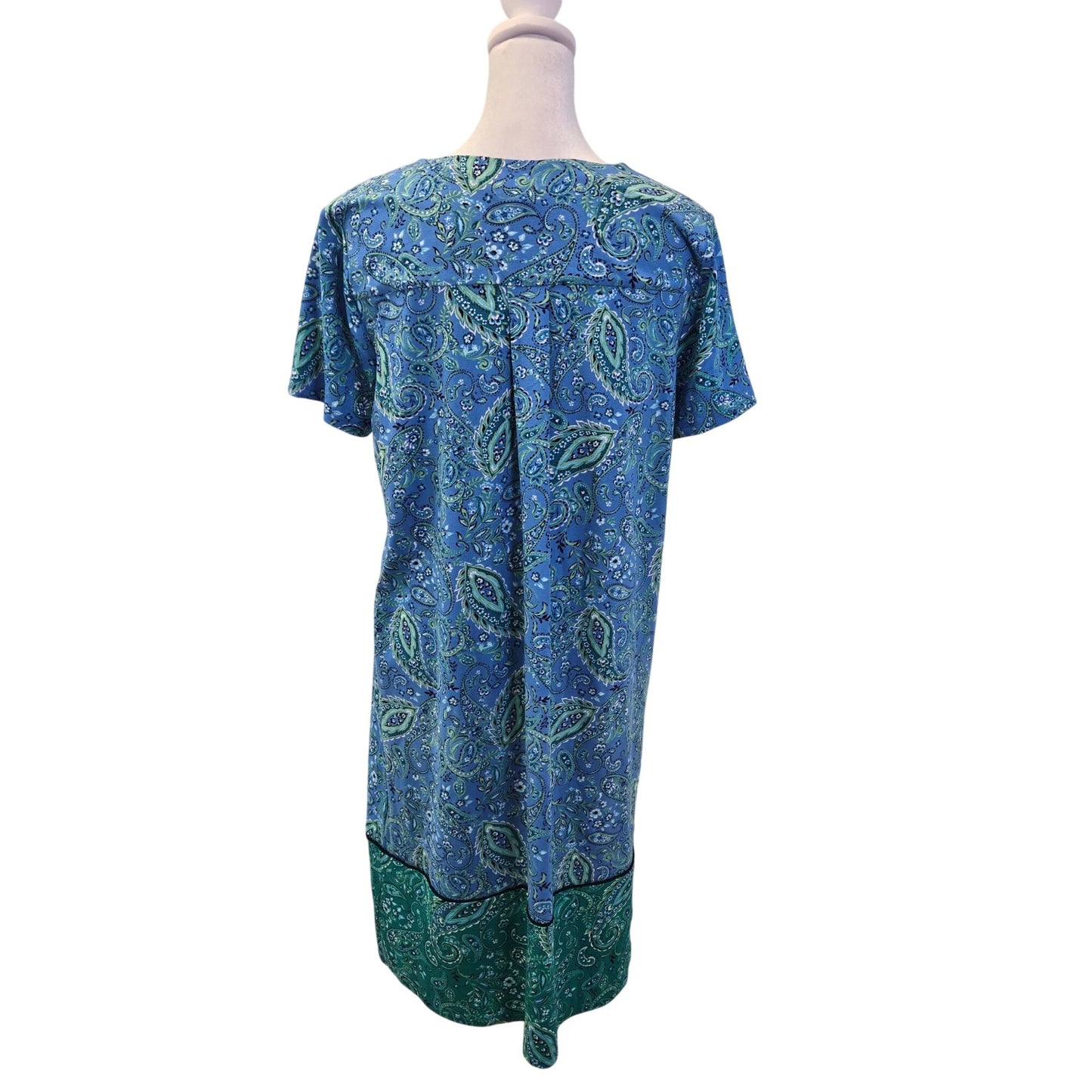 J. Jill Wearable Collection Paisley Print Short Sleeve Knee Length Dress Size Small