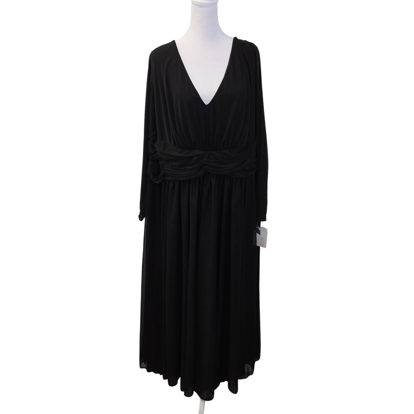 NWT DB Studio Celebrate Ruched Waist Long Sleeve Special Occasion Dress Size 26