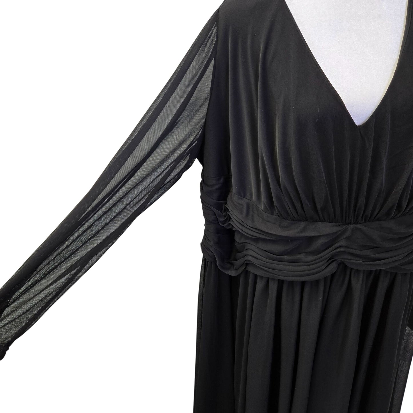 NWT DB Studio Celebrate Ruched Waist Long Sleeve Special Occasion Dress Size 26