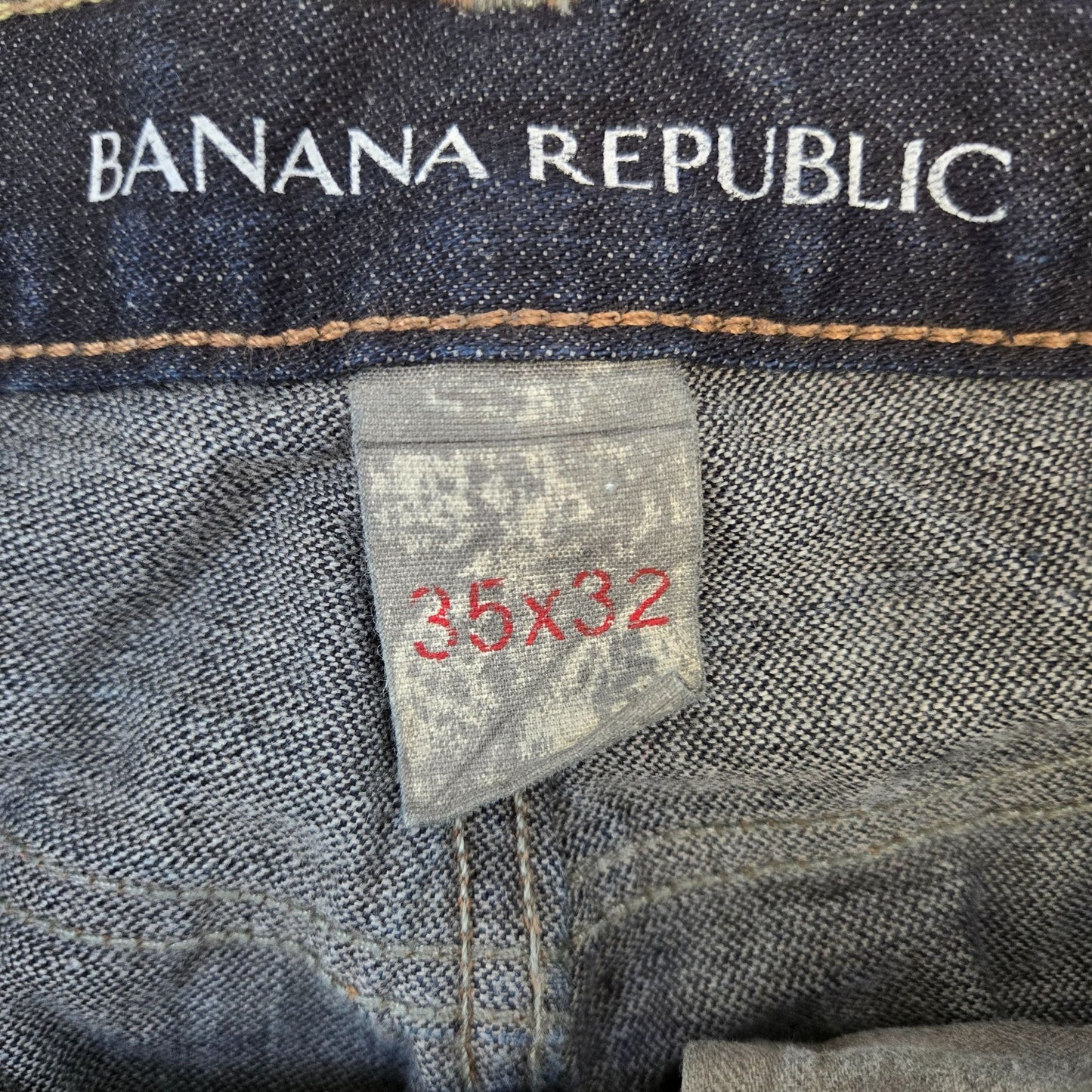 Banana Republic Relaxed Dark Wash Straight Leg Jeans Size 35x32