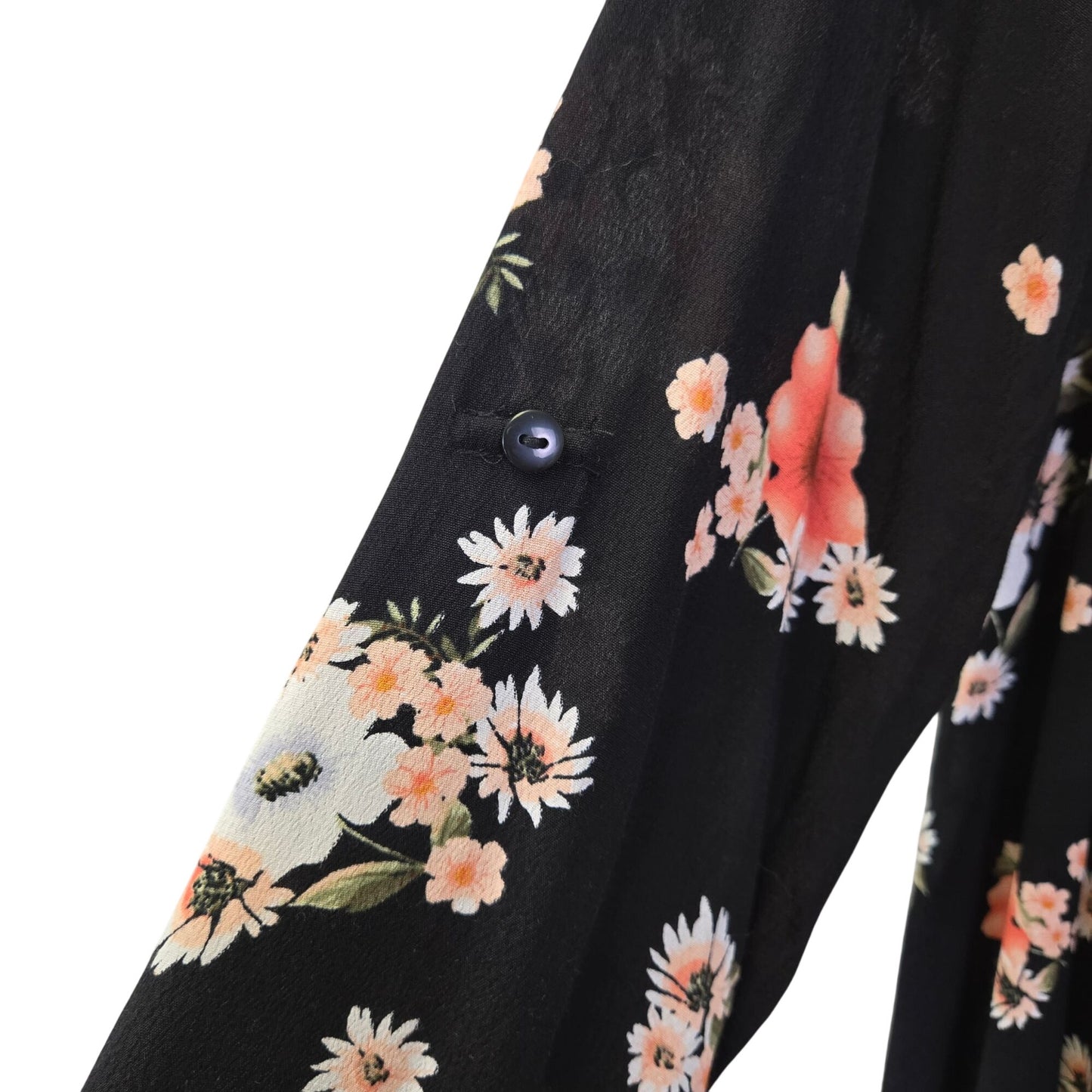 Torrid Floral Fringe Trim Kimono Duster Top Size Torrid 0/Large