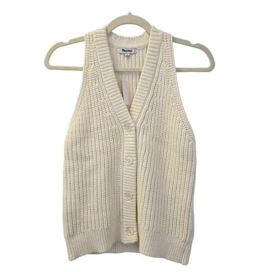 NWT Madewell Elliot Cutaway Button Down Sweater Vest Size Small