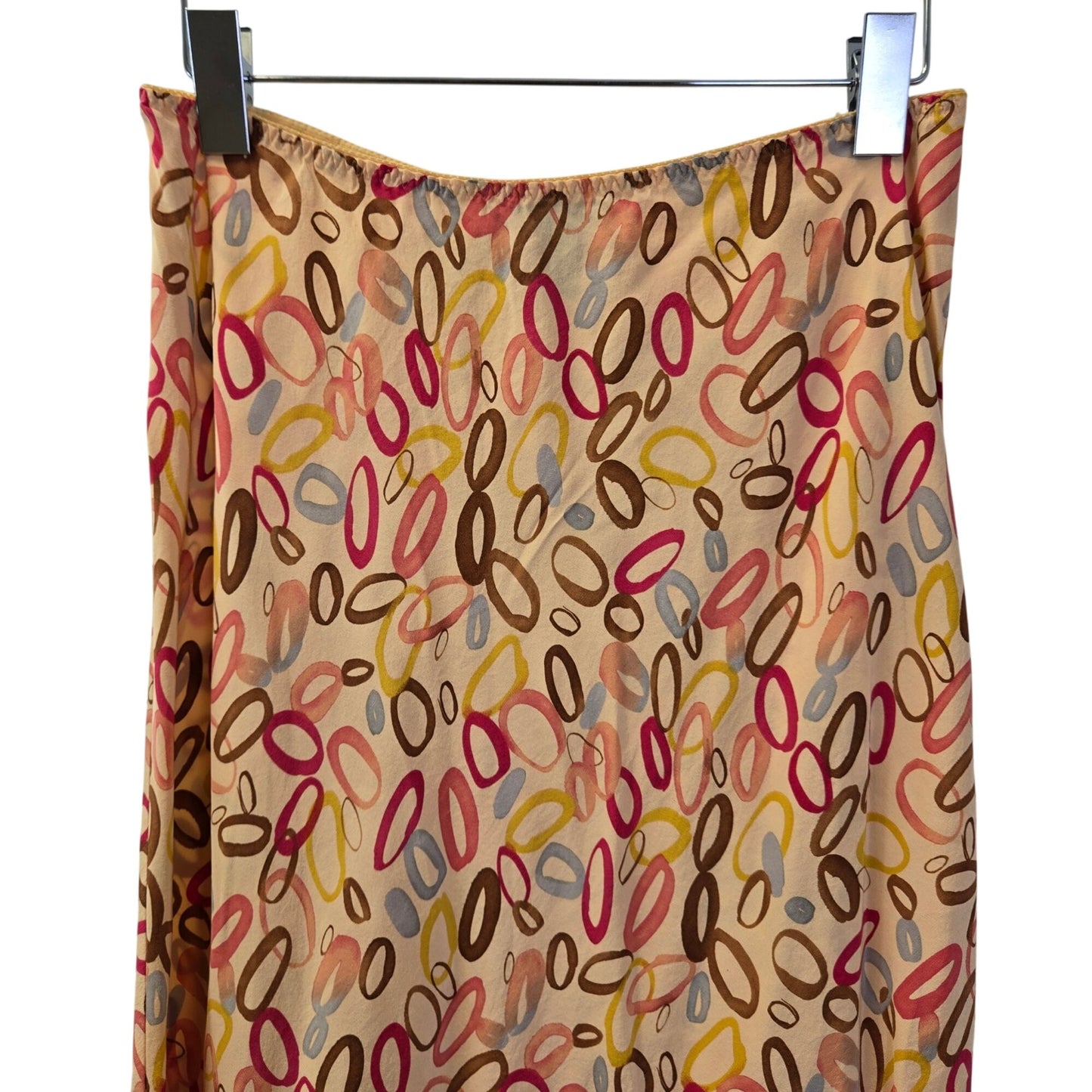The Limited 100% Silk Circle Print A-Line Skirt Vintage Y2K Size Medium