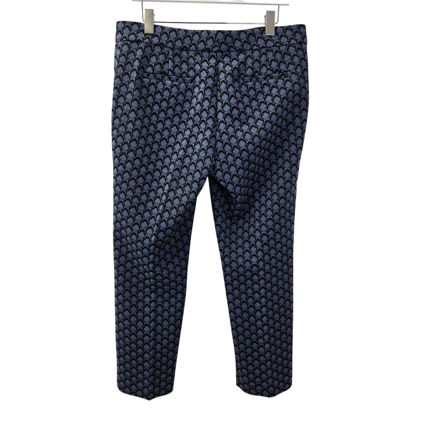Ann Taylor Devin Fit Lotus Jacquard Print Ankle Pants Size 10