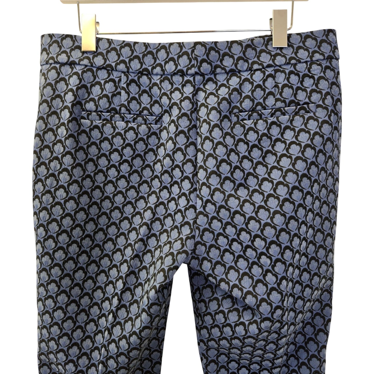 Ann Taylor Devin Fit Lotus Jacquard Print Ankle Pants Size 10