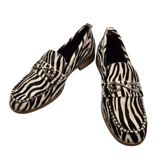 NWOT/NWOB Etta Grove Calf Hair Zebra Print Loafer Shoes Size 10.5