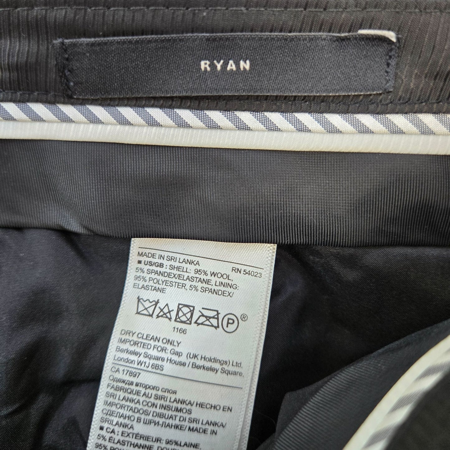 Banana Republic Ryan Fit Wool Blend Trouser Pants Size 8