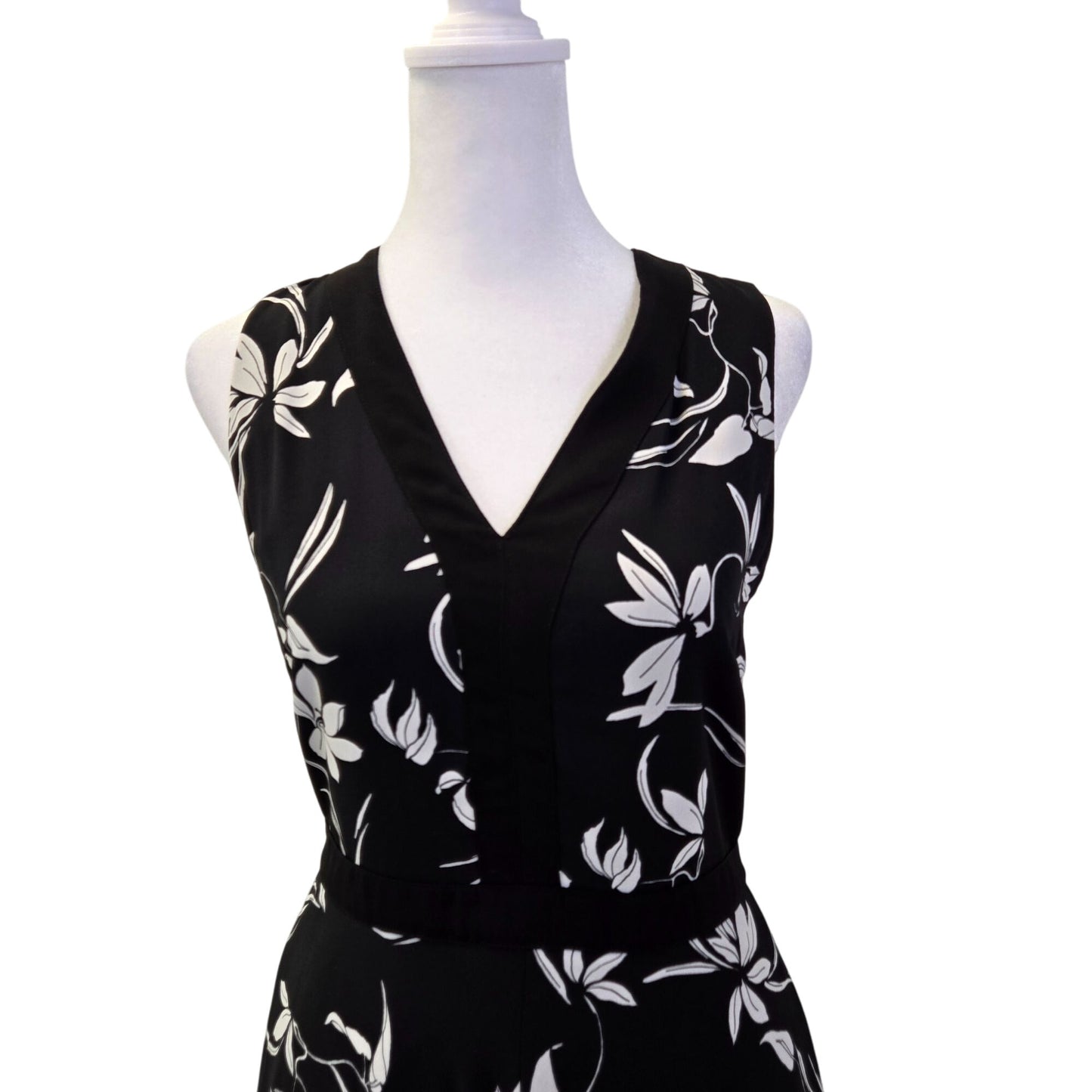 Banana Republic Floral Handkerchief Hem Sleeveless Midi Dress Size 0