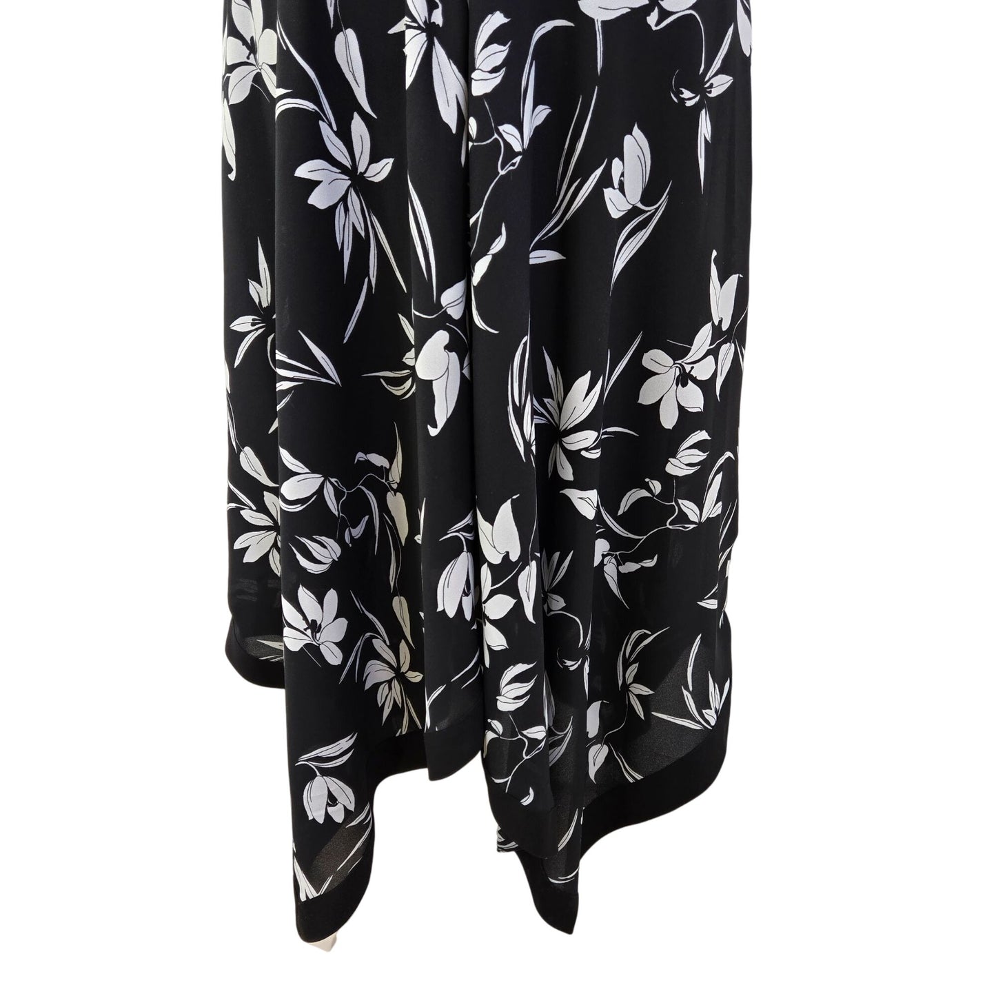 Banana Republic Floral Handkerchief Hem Sleeveless Midi Dress Size 0