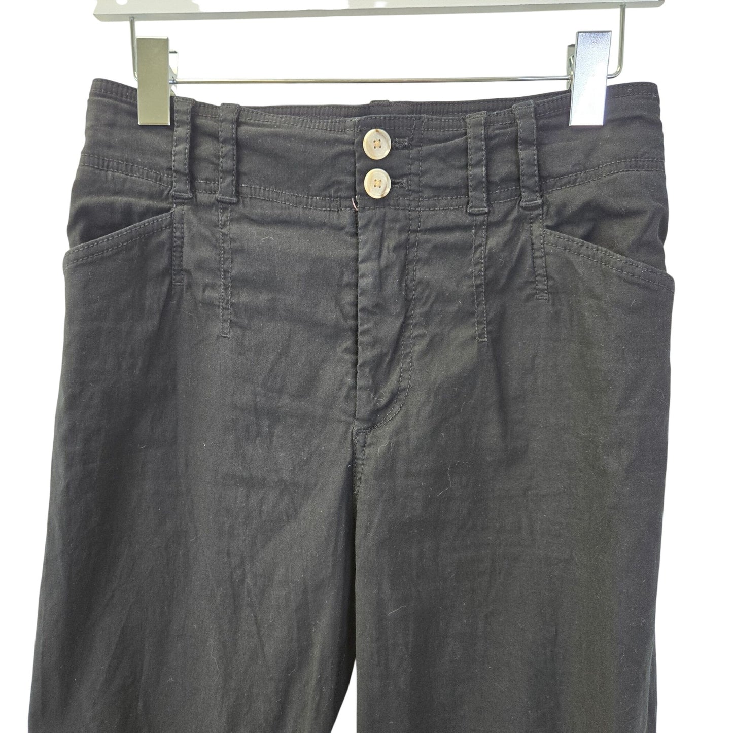 Anthropologie Viscose & Linen Blend High Rise Wide Leg Crop Pants Size 27