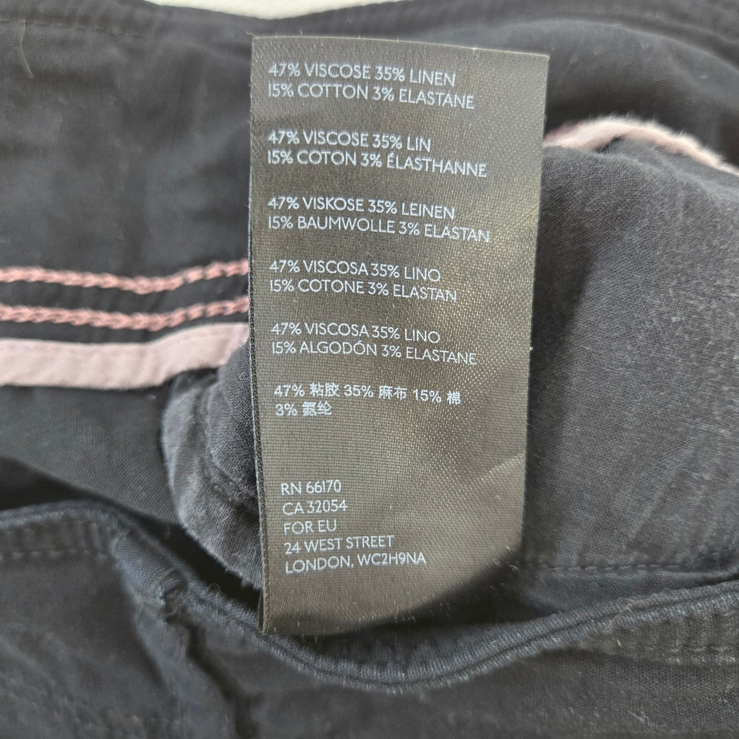 Anthropologie Viscose & Linen Blend High Rise Wide Leg Crop Pants Size 27