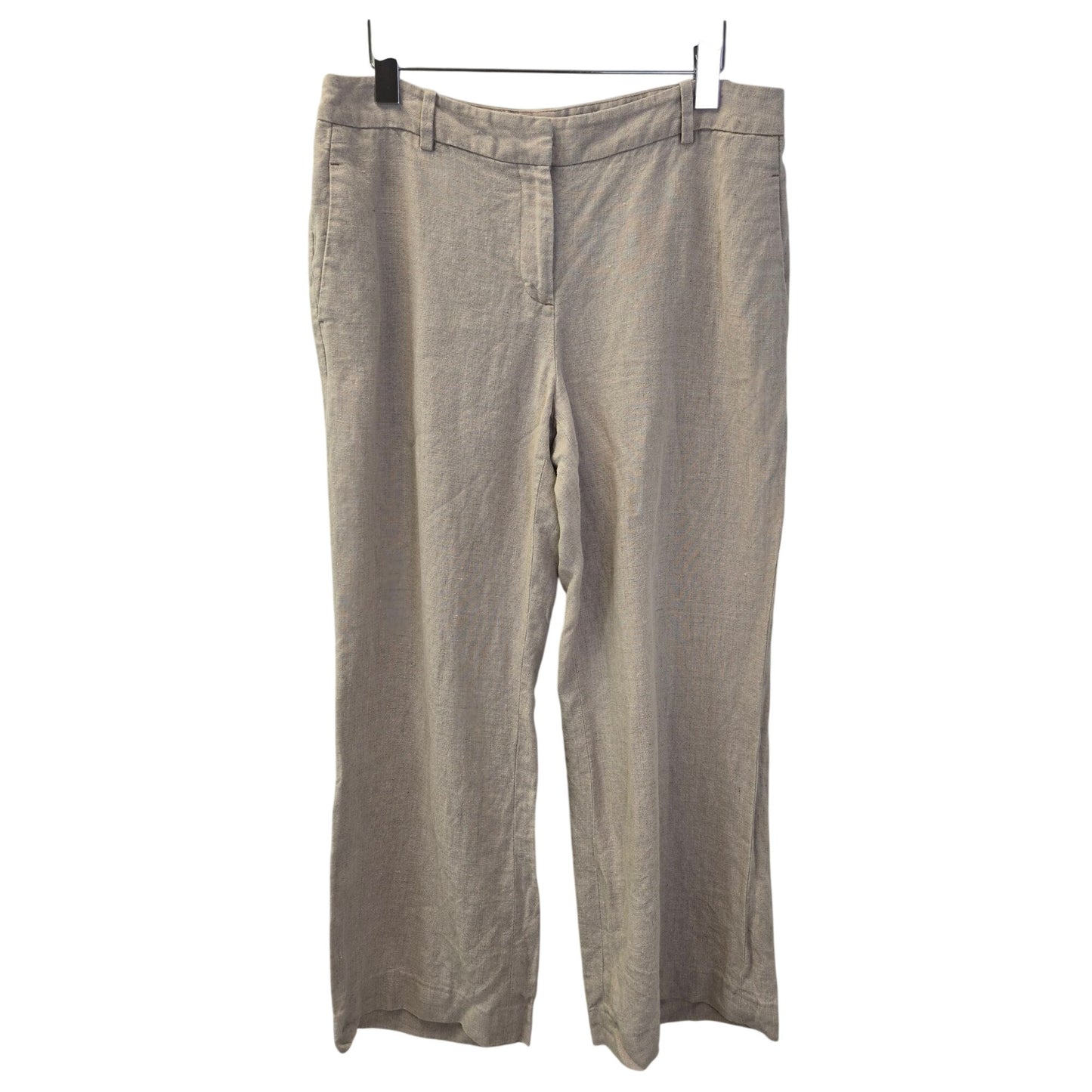 Loft Julie Fit 100% Linen Oatmeal Color Trouser Pants Size 10