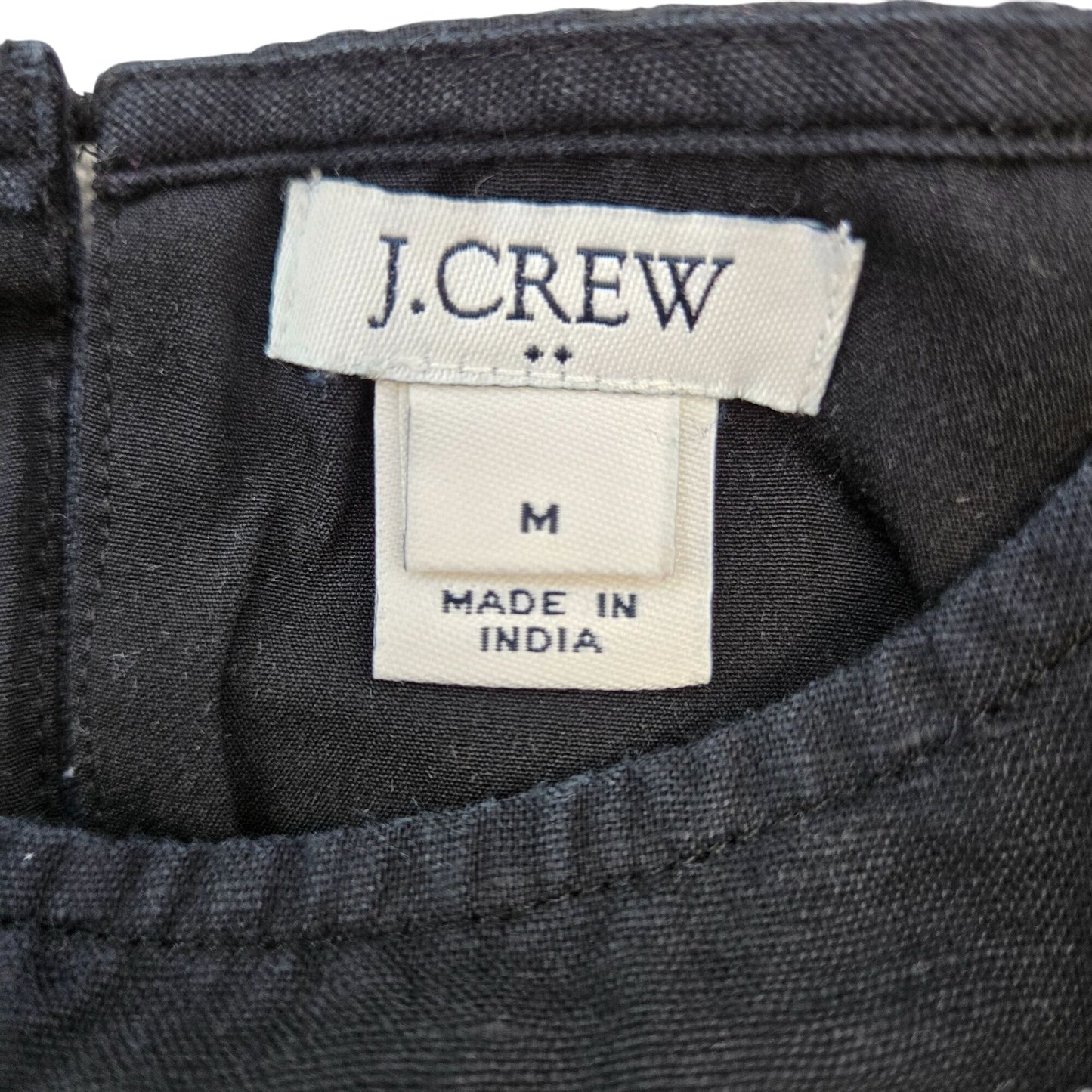 J. Crew Factory Linen Blend Embroidered Mini Shift Dress Size Medium