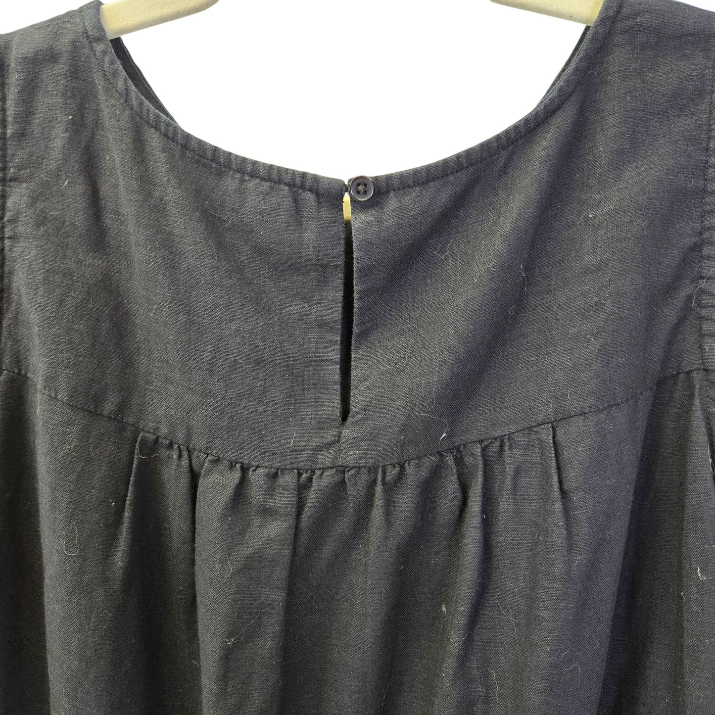 J. Crew Factory Linen Blend Embroidered Mini Shift Dress Size Medium