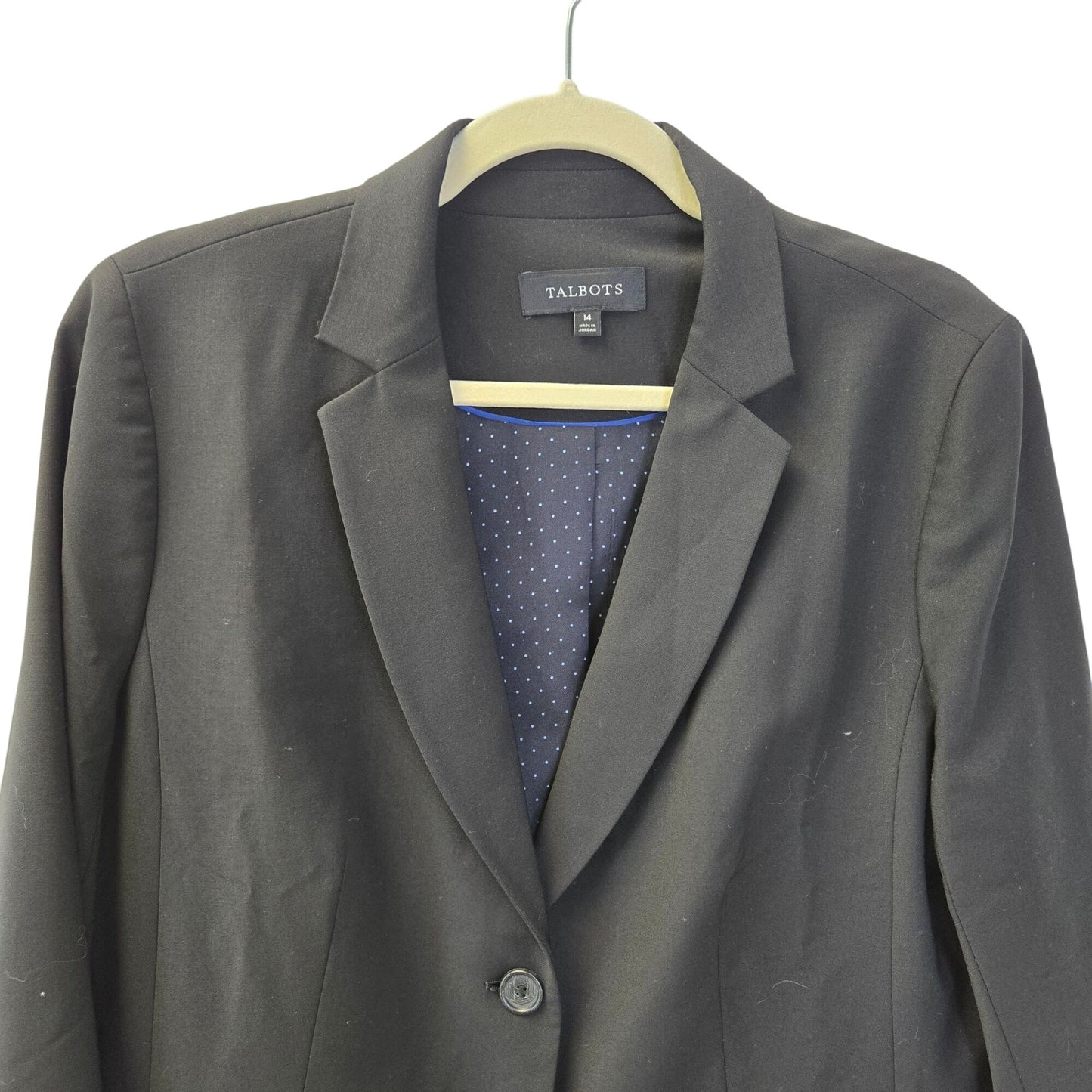 Talbots Wool Blend Two Button Blazer Jacket Size 14