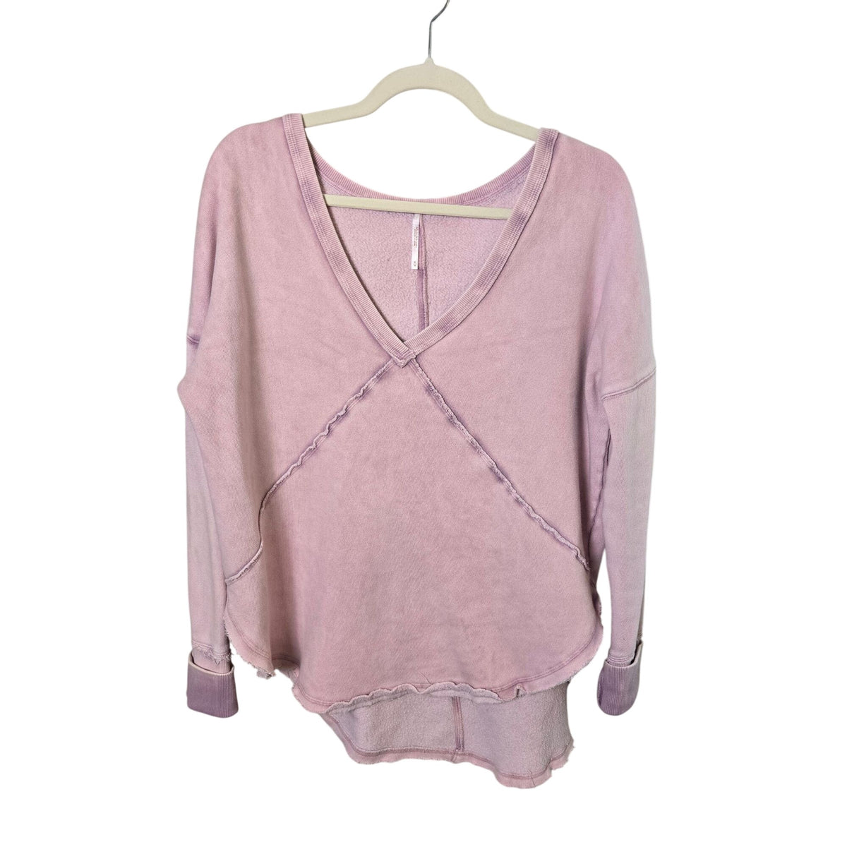 Free People Take One Pullover V-neck Oversized Sweatshirt Size Medium