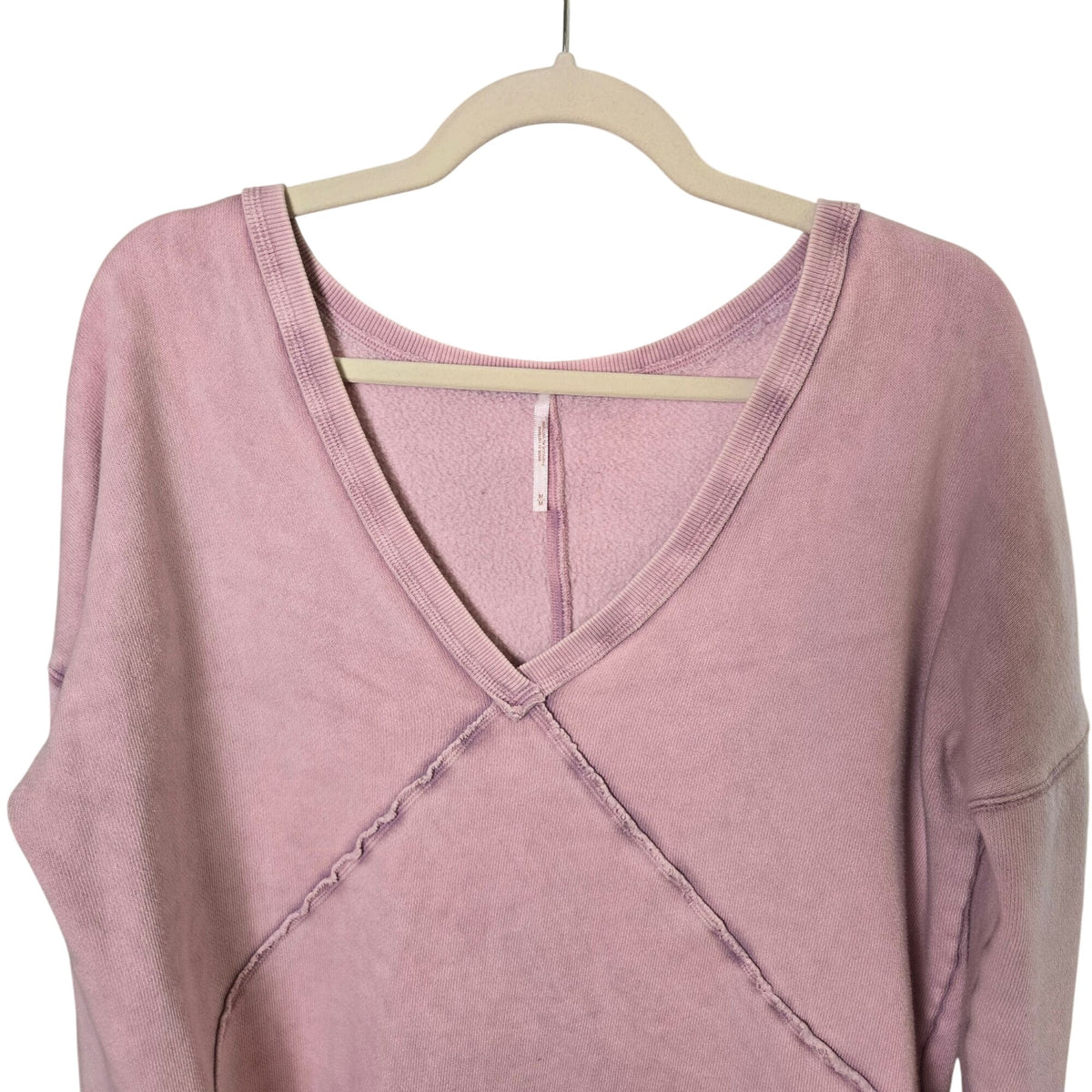 Free People Take One Pullover V-neck Oversized Sweatshirt Size Medium