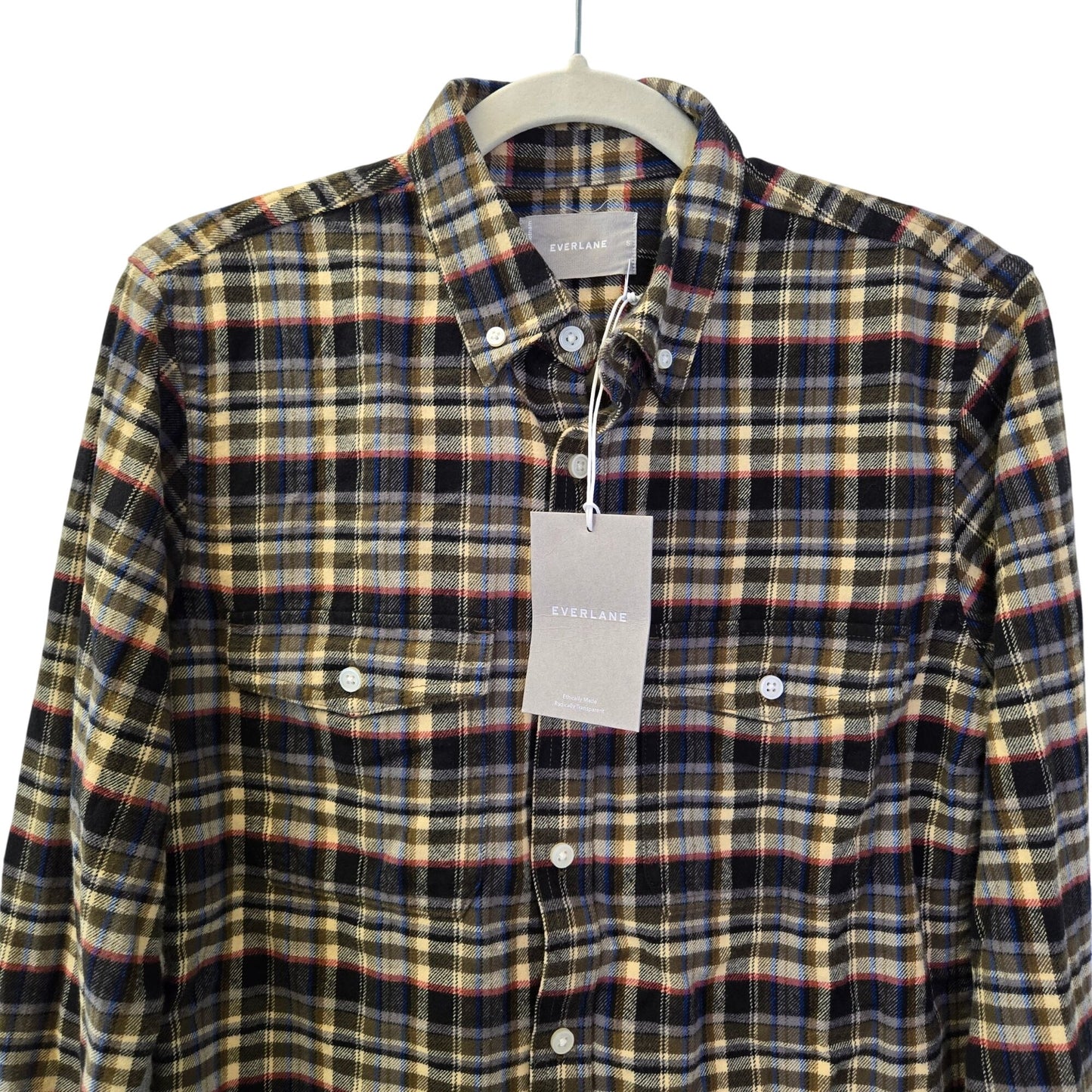 NWT Everlane The Brushed Flannel Button Down Shirt Size Small