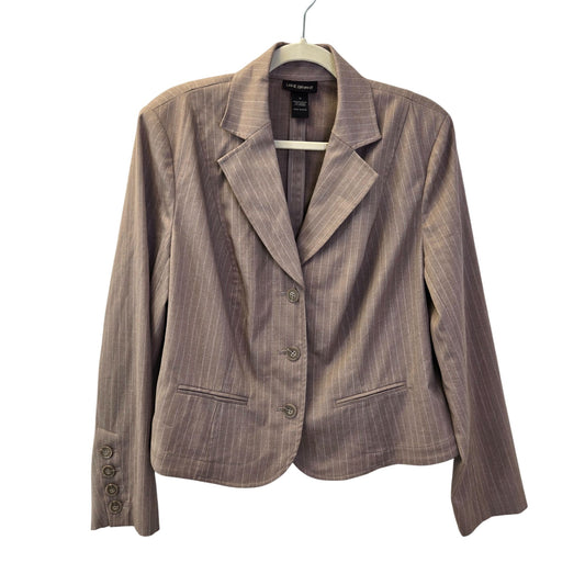 Lane Bryant Three Button Pinstripe Blazer Jacket Size 14