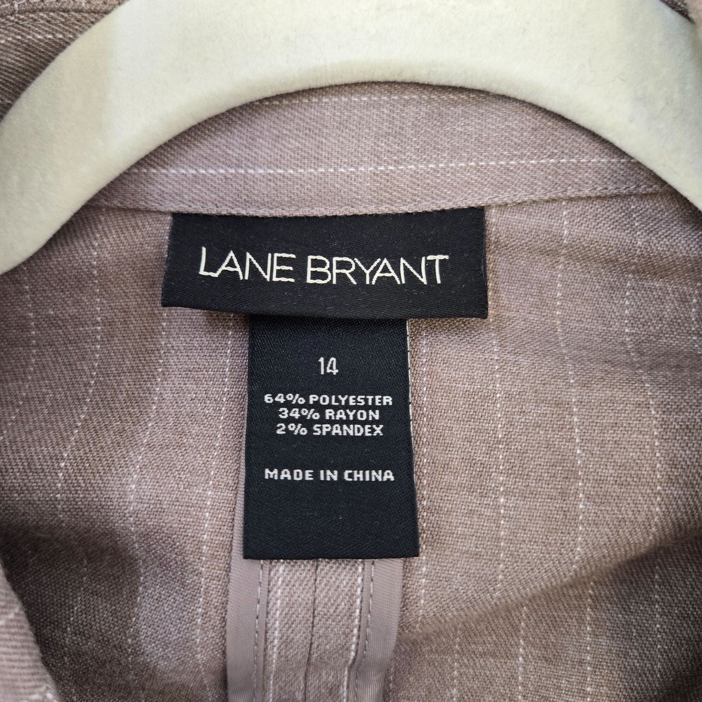 Lane Bryant Three Button Pinstripe Blazer Jacket Size 14