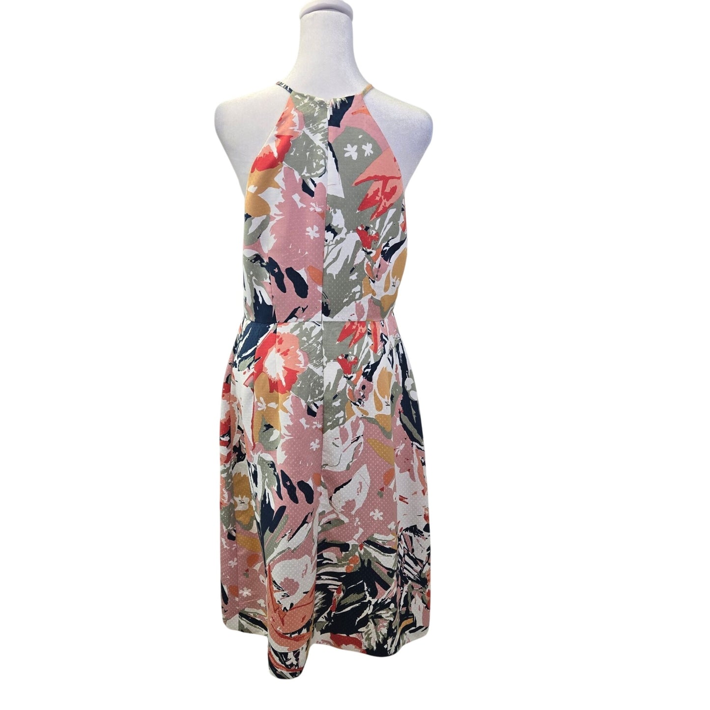 Club Monaco Scharpettah Floral Print Swiss Dot Midi Sundress Size 8