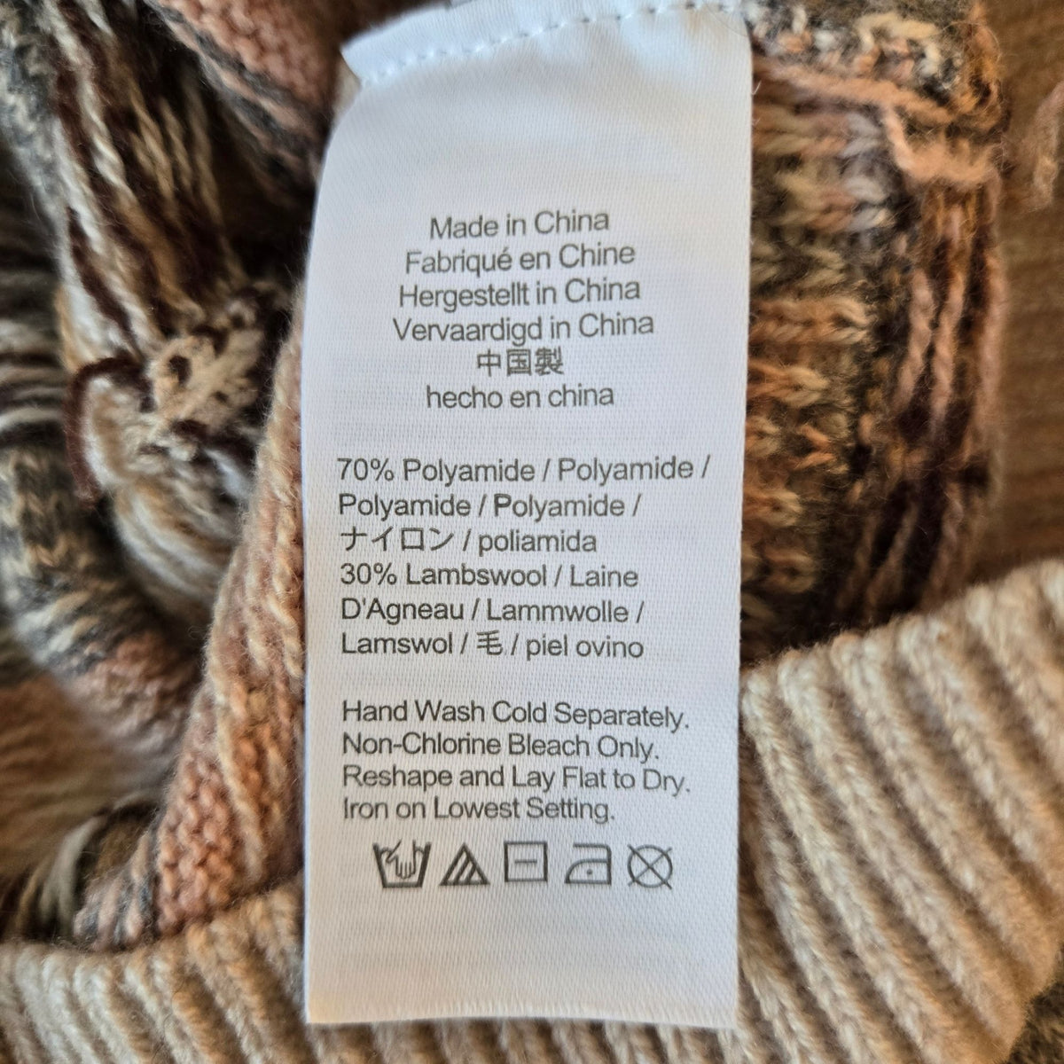 J. Crew Lambswool Blend Fair Aisle Cropped Crewneck Sweater Size Small
