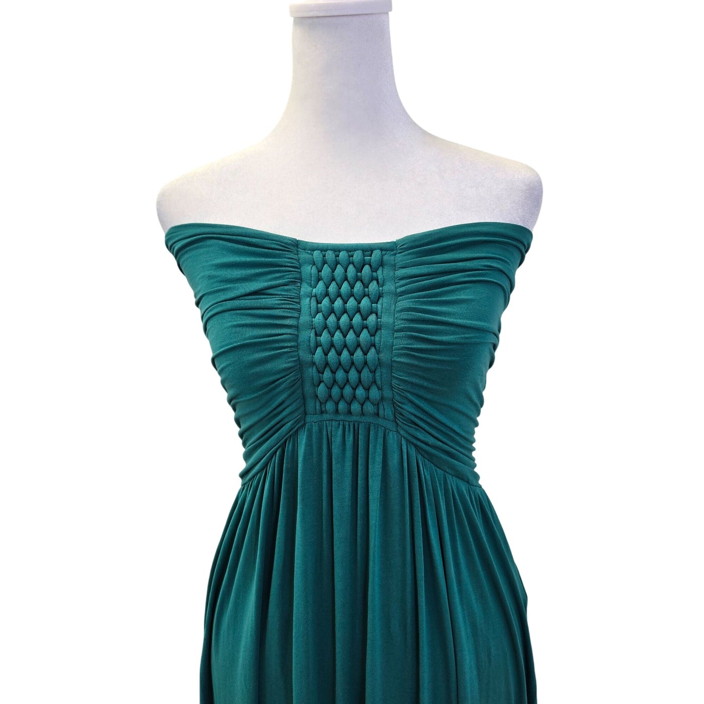 Bel Kazan Ruched Woven Strapless Midi Dress Size XS