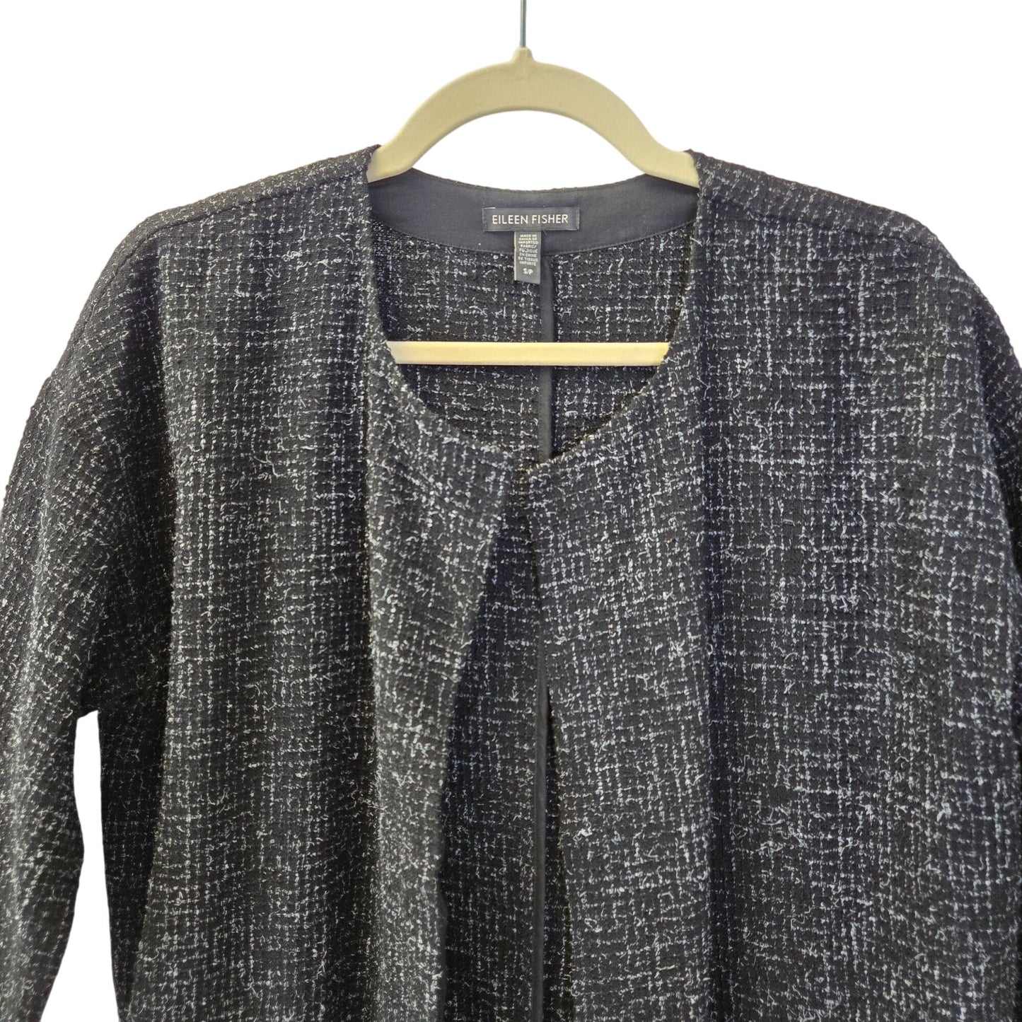 Eileen Fisher Wool Blend Open Jacket Blazer Size Small