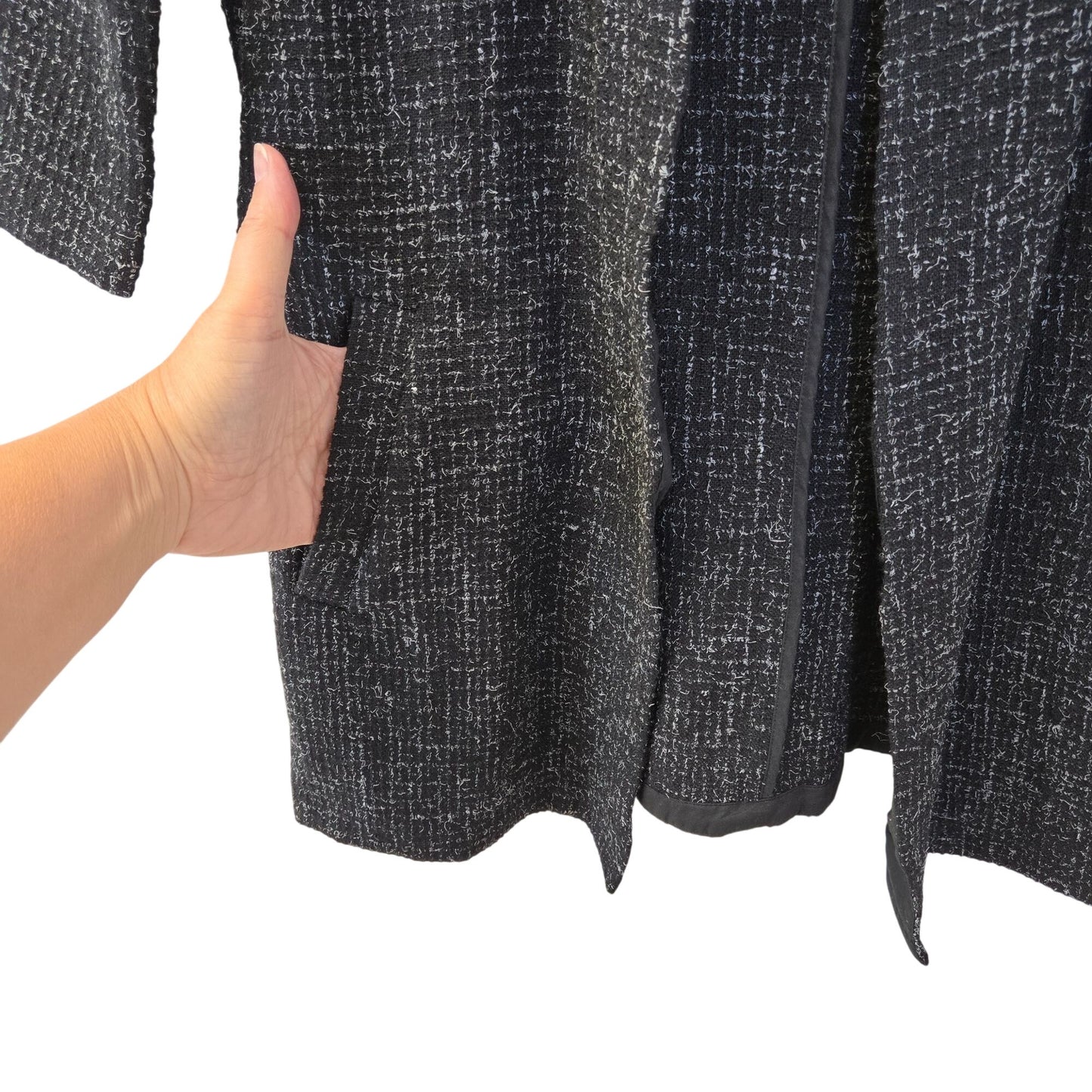 Eileen Fisher Wool Blend Open Jacket Blazer Size Small
