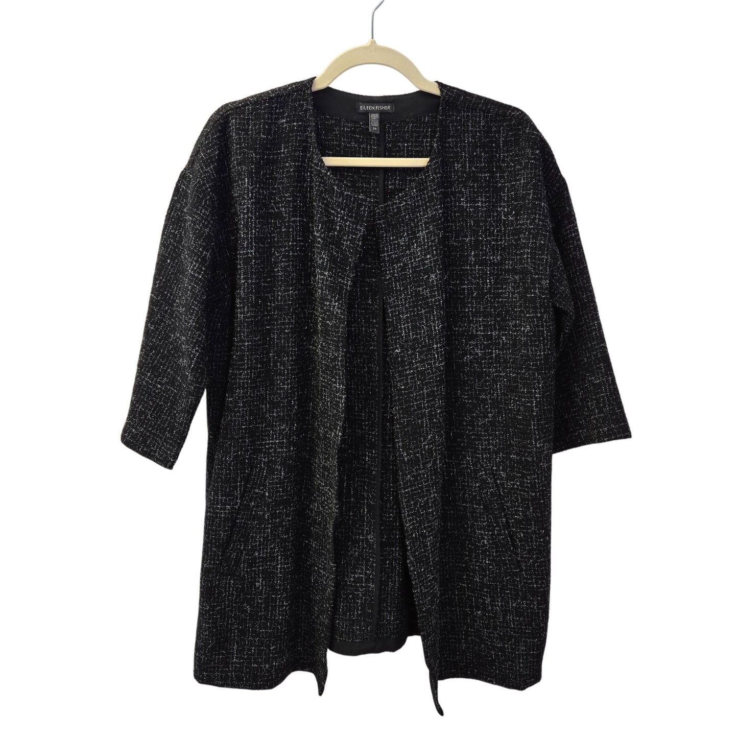 Eileen Fisher Wool Blend Open Jacket Blazer Size Small